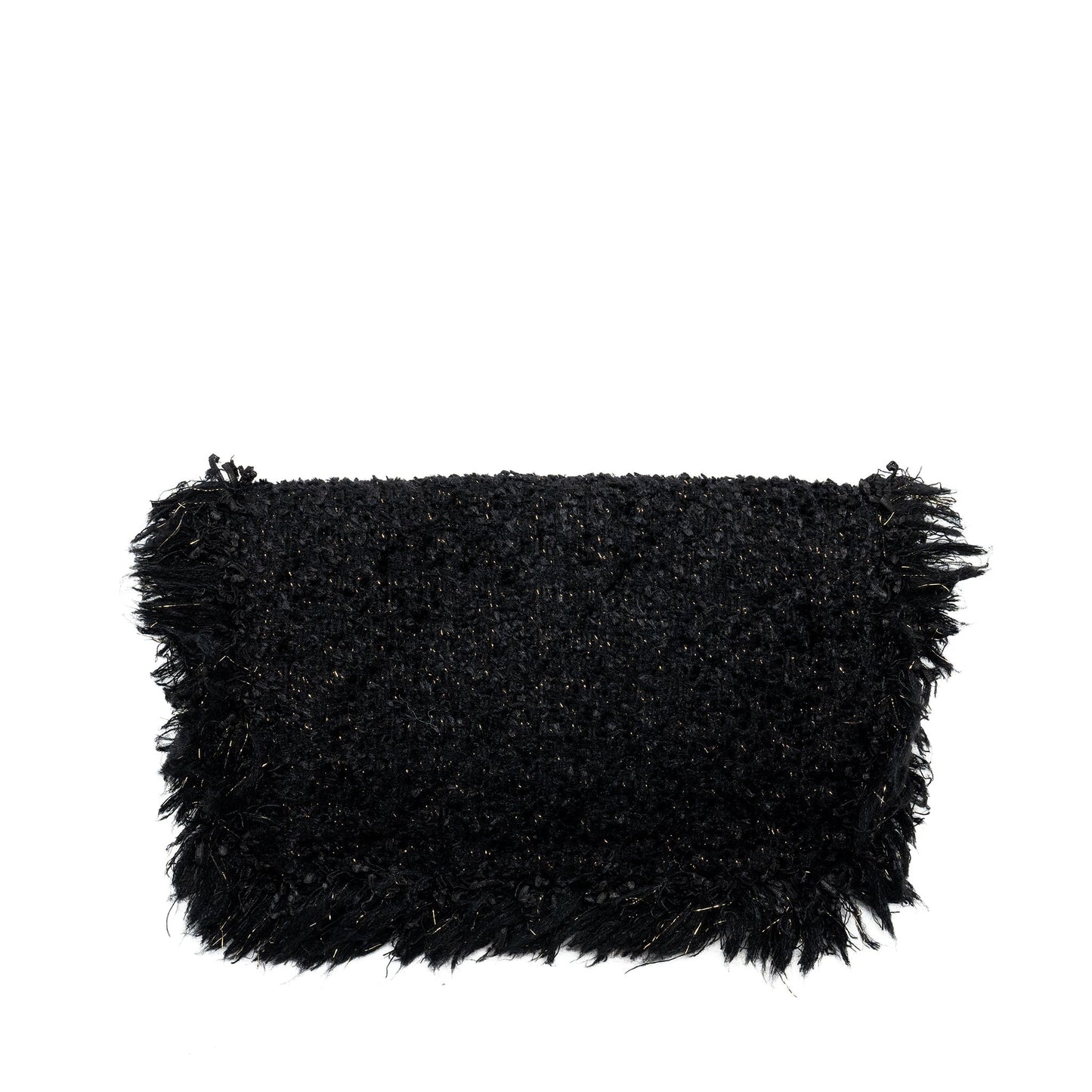 Chanel Fringe Paris Cosmopolite Tweed GHW Black Jewelry