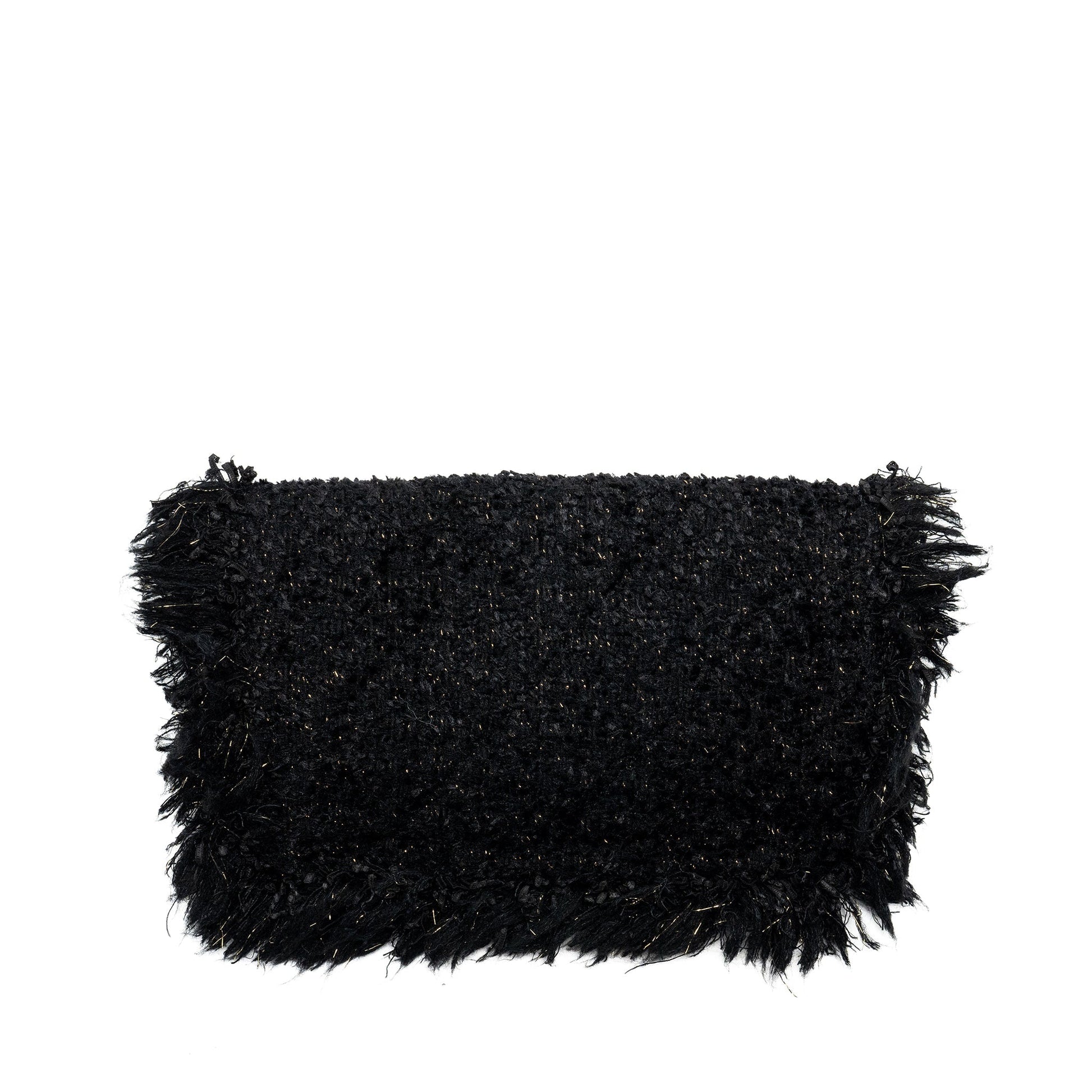Chanel Fringe Paris Cosmopolite Tweed GHW Black Jewelry