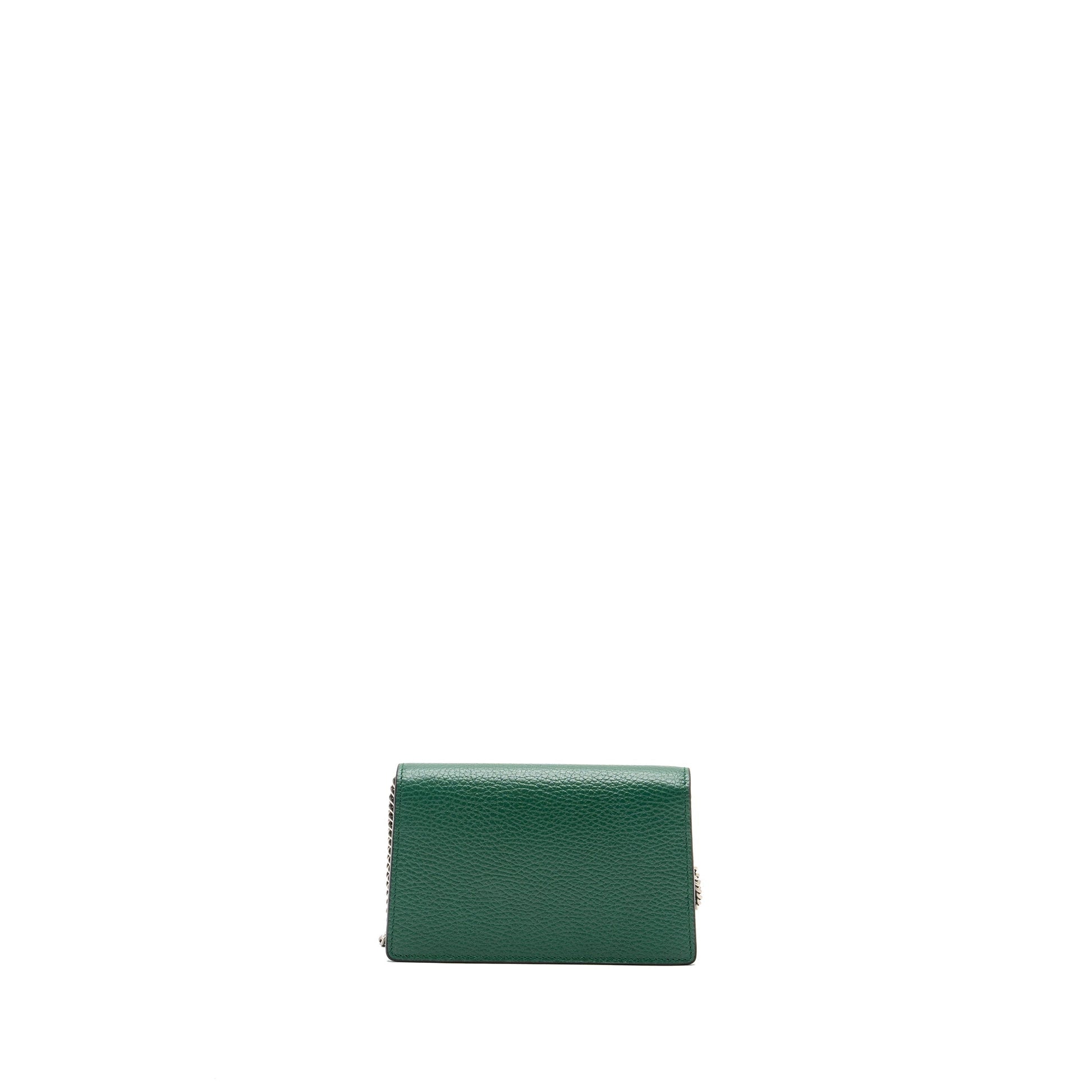 Gucci Dionysus Super Handbag Leather Green Travel Bag