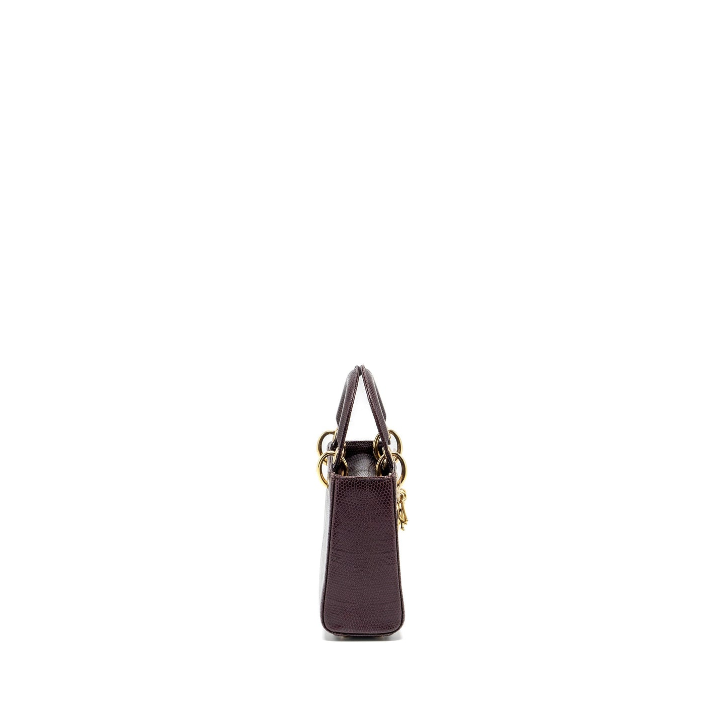 Dior Lady Lizard Burgundy Handbag Mini Travel Bag