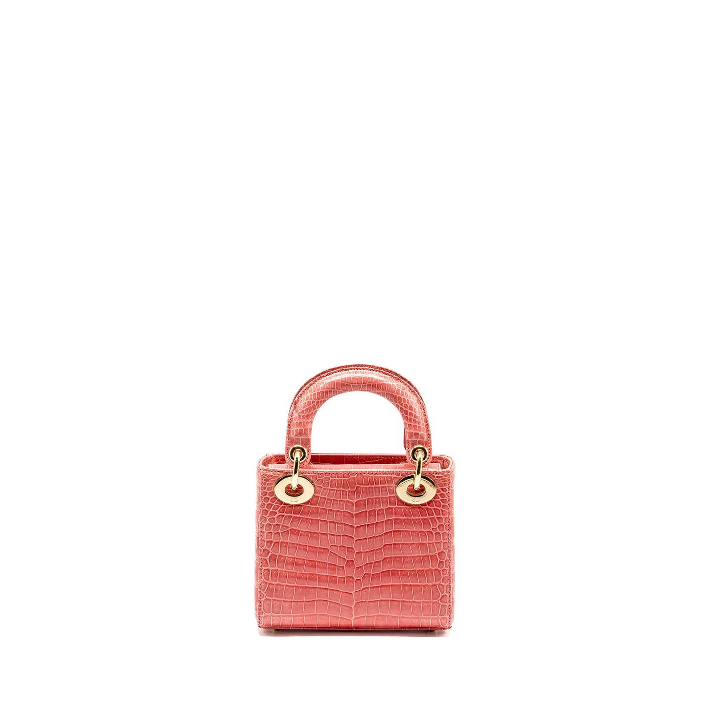 Dior Lady Crocodile Handbag Pink Mini Travel Bag