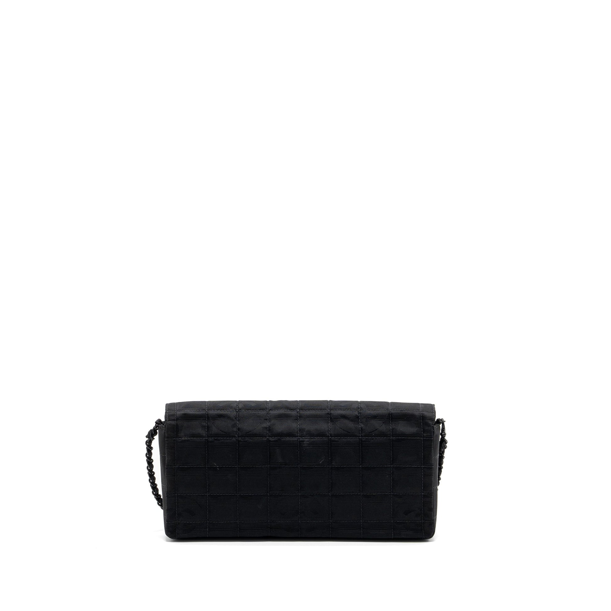 Chanel Flap Fabric Hardware Black Shoulder Bag