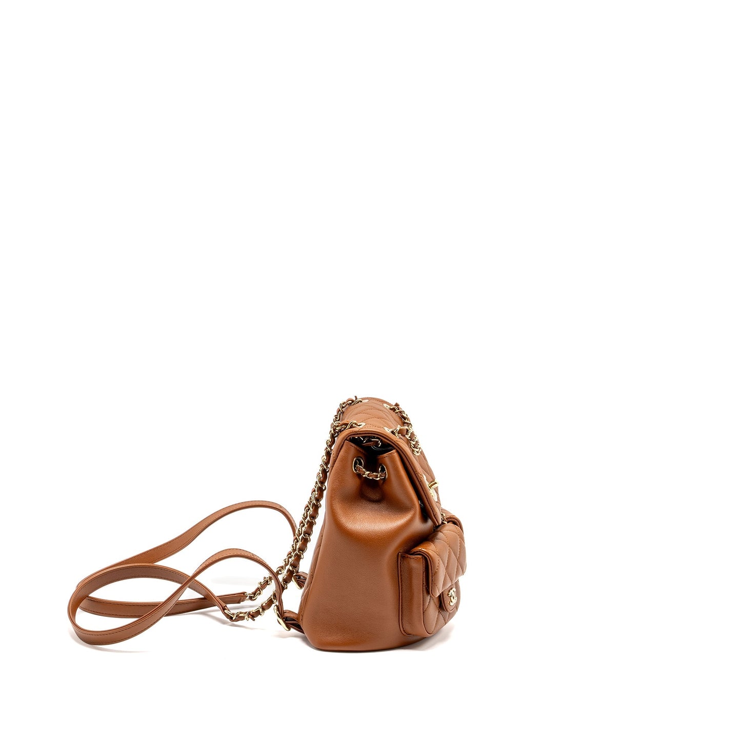 Chanel 23a Triple Pack Backpack Calfskin Caramel