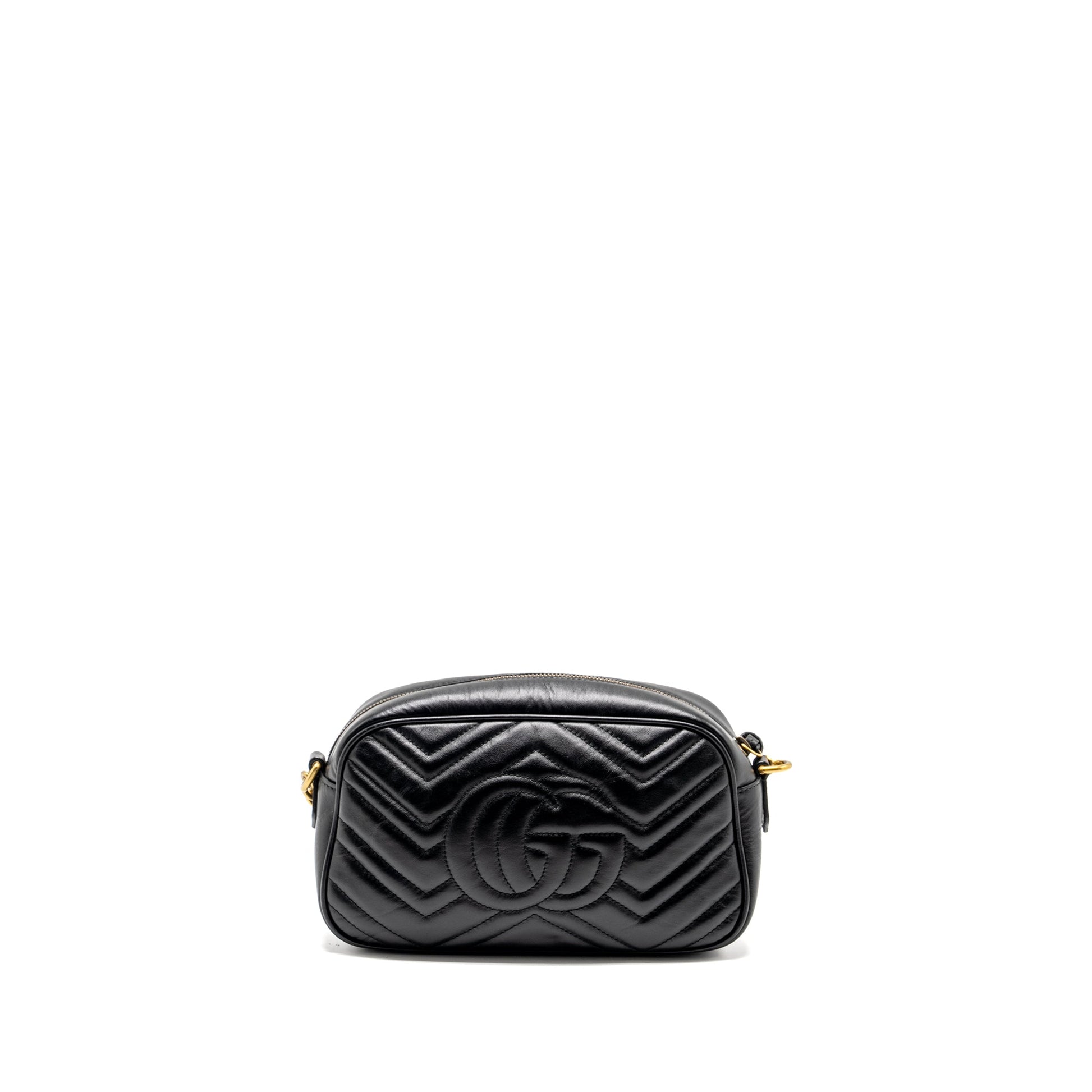 Gucci Marmont Camera Bag Calfskin Black Travel Bag