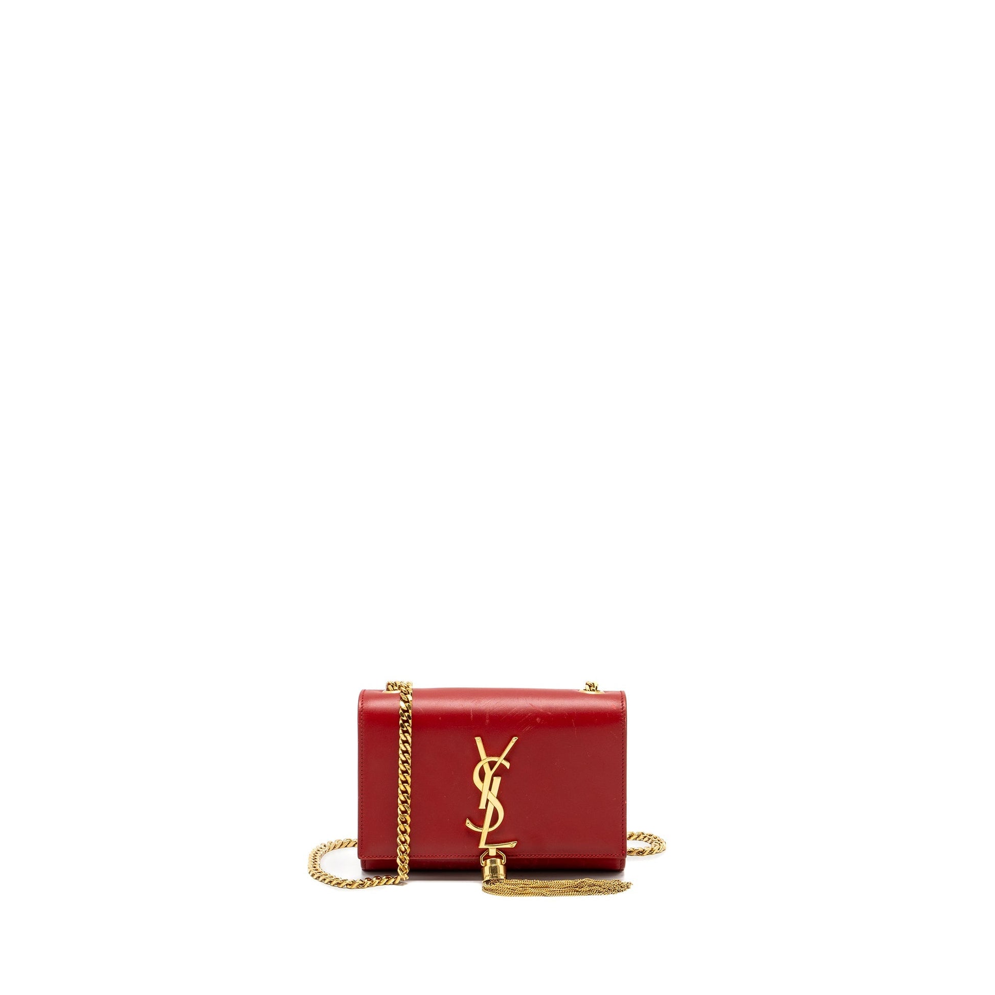 YSL Saint Laurent Kate Purse Tassel Calfskin Travel Bag Small
