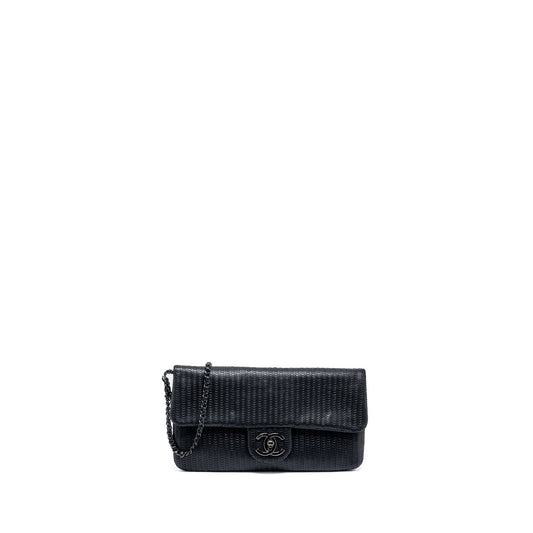 Chanel Flap Lambskin Hardware Black Clutch Bag