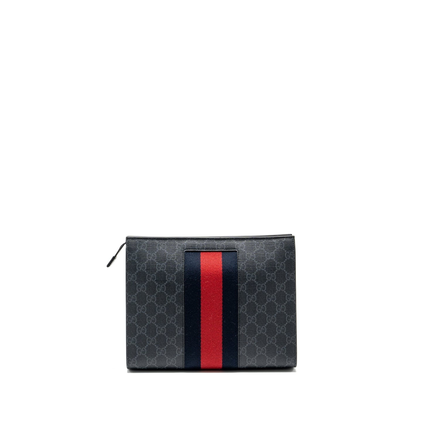 Gucci Supreme Zip Clutch Multicolour Shw Leather Canvas Clutch Bag