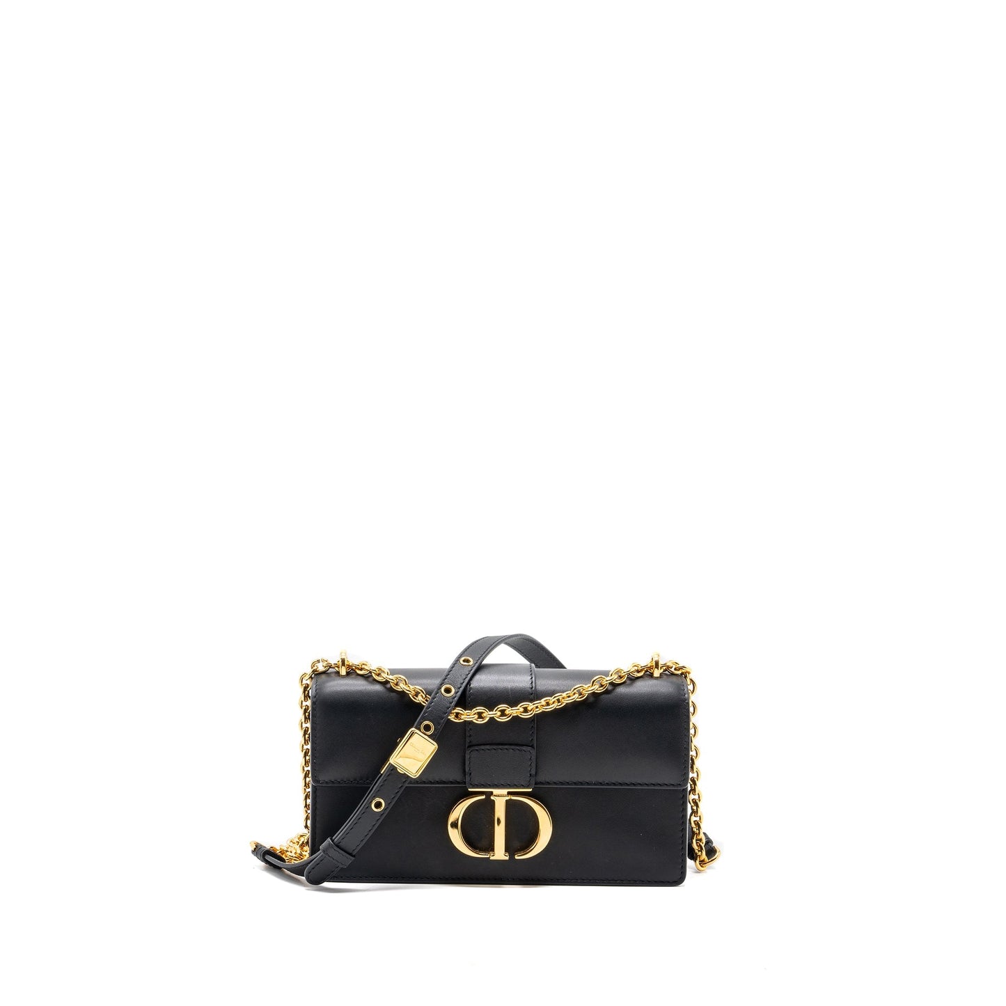 Dior Montaigne East West Purse With Calfskin Handbag Black Chain Travel Bag