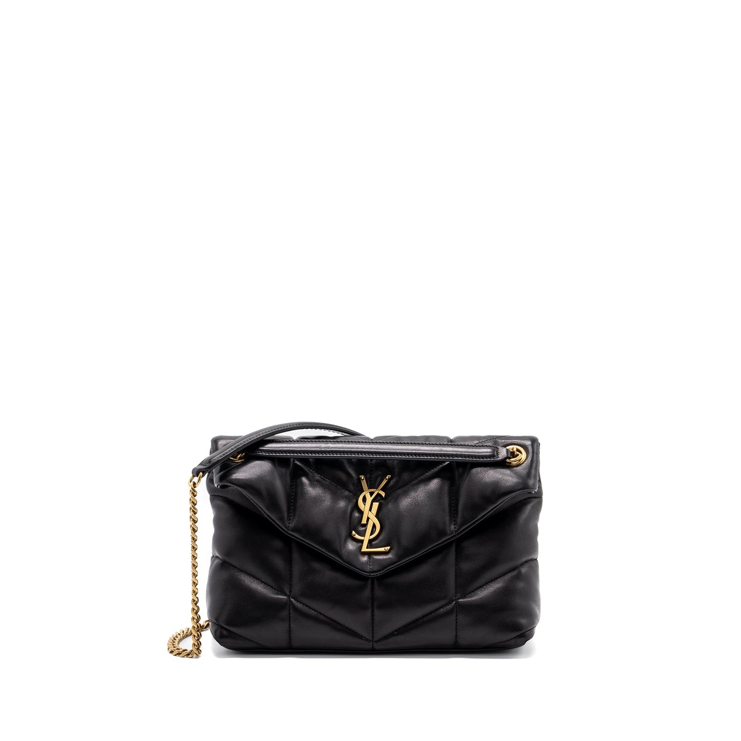 YSL Saint Laurent Saint Laurent Small Puffer Nappa Travel Bag Leather Quilted
