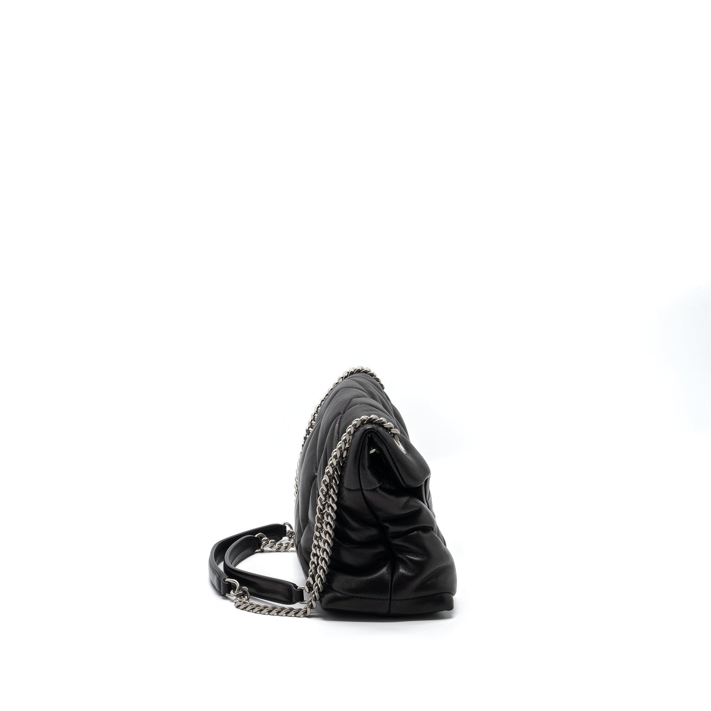 YSL Saint Laurent Saint Laurent Puffer Lambskin Travel Bag Black Small