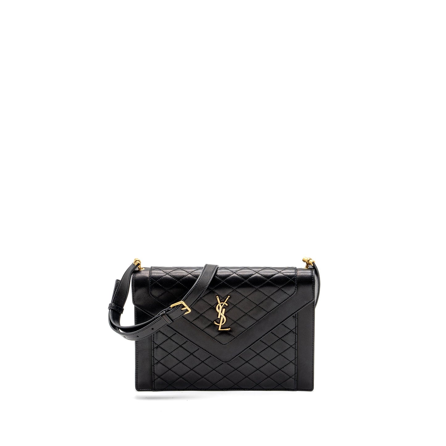 YSL Saint Laurent Saint Laurent Gaby Satchel Purse Lambskin Black Travel Bag