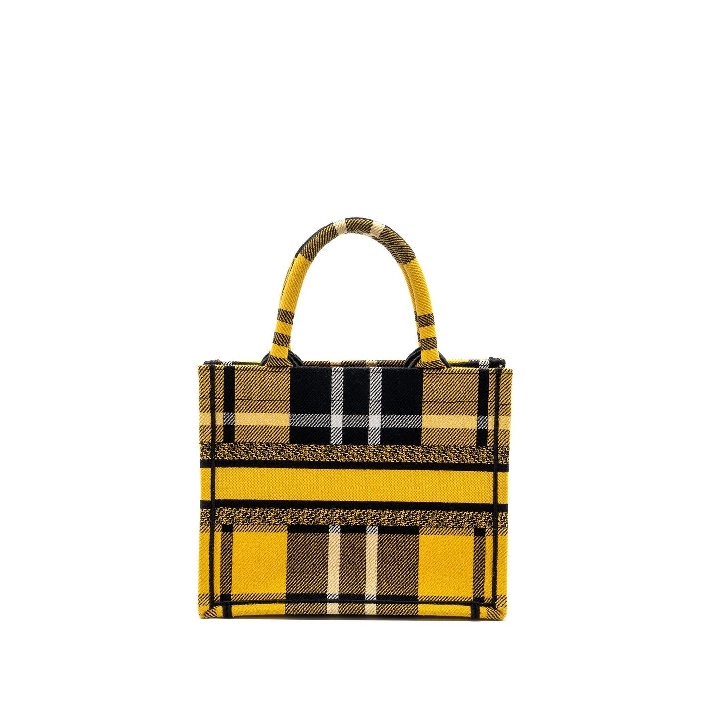 Dior Book Tote Yellow Handbag Canvas Black Tote Bag
