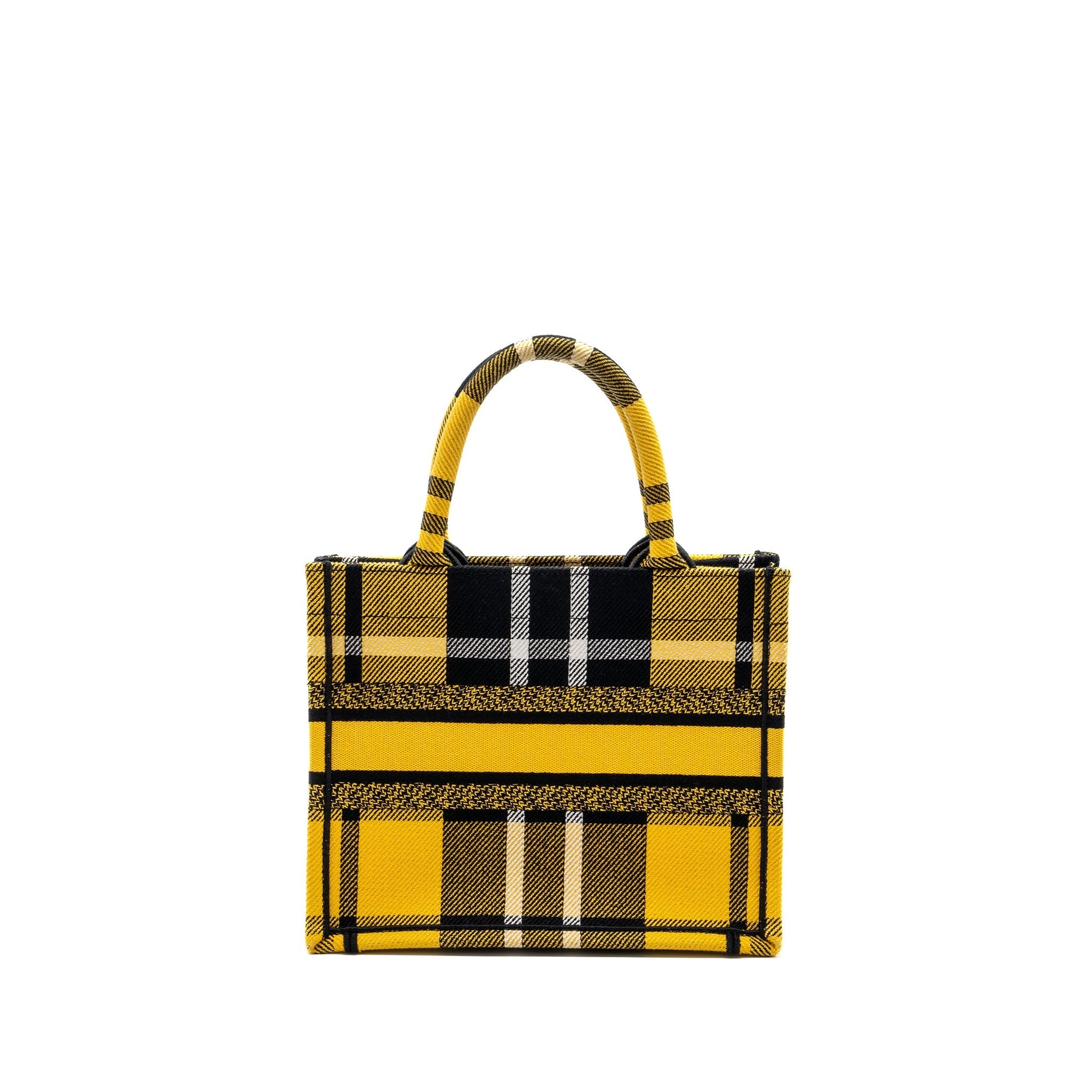 Dior Book Tote Yellow Handbag Canvas Black Tote Bag