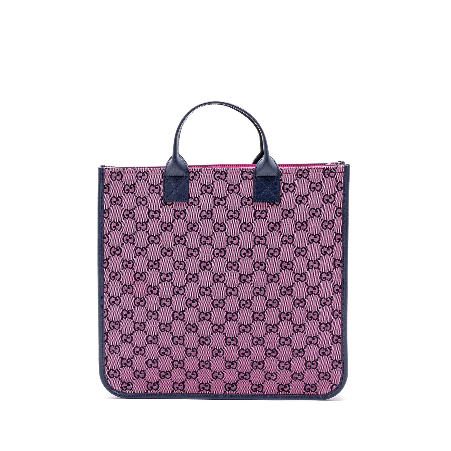 Gucci Kids Tote Bag Pink Dark Leather Canvas
