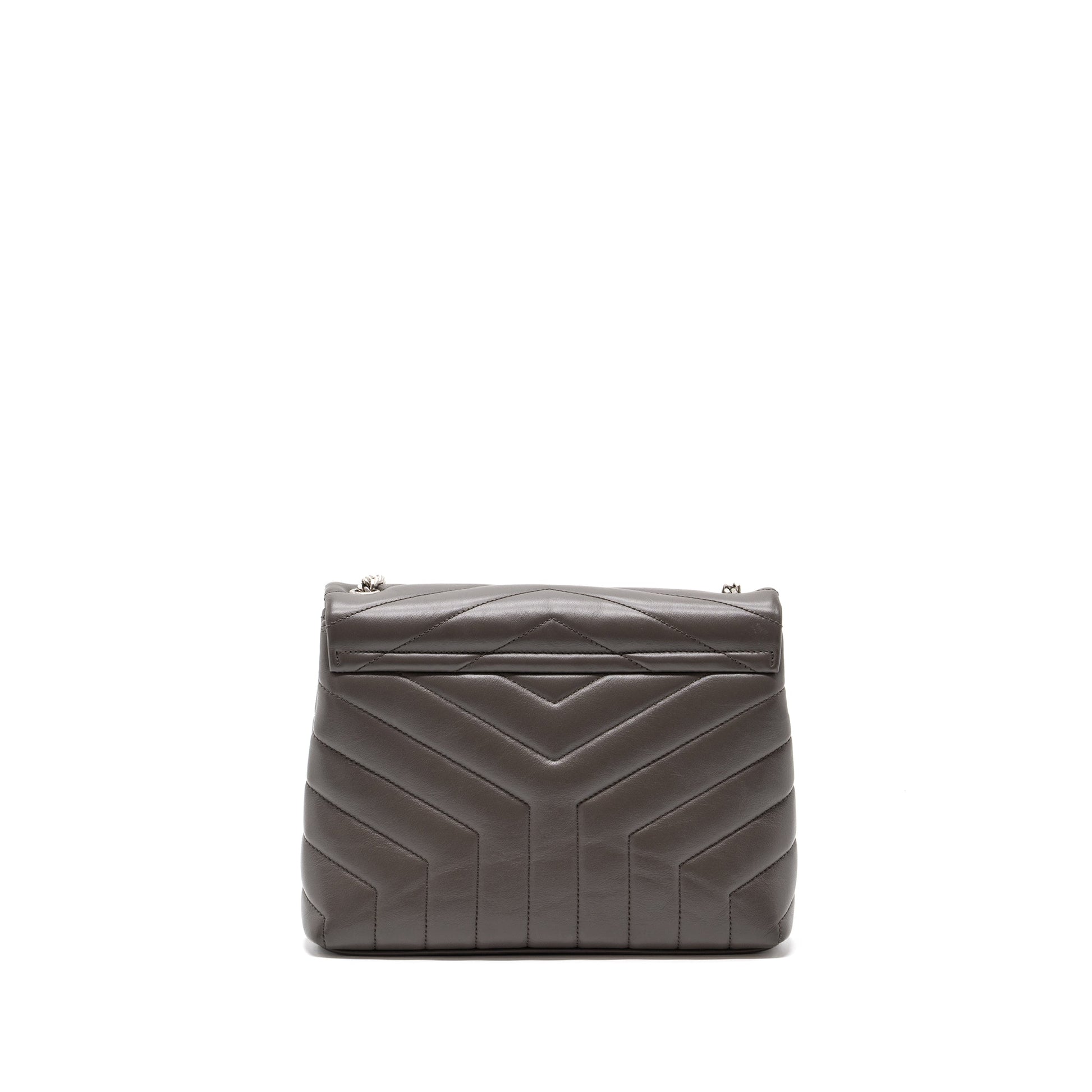 YSL Saint Laurent Lou Lou Purse Calfskin Dark Grey Travel Small Travel Bag
