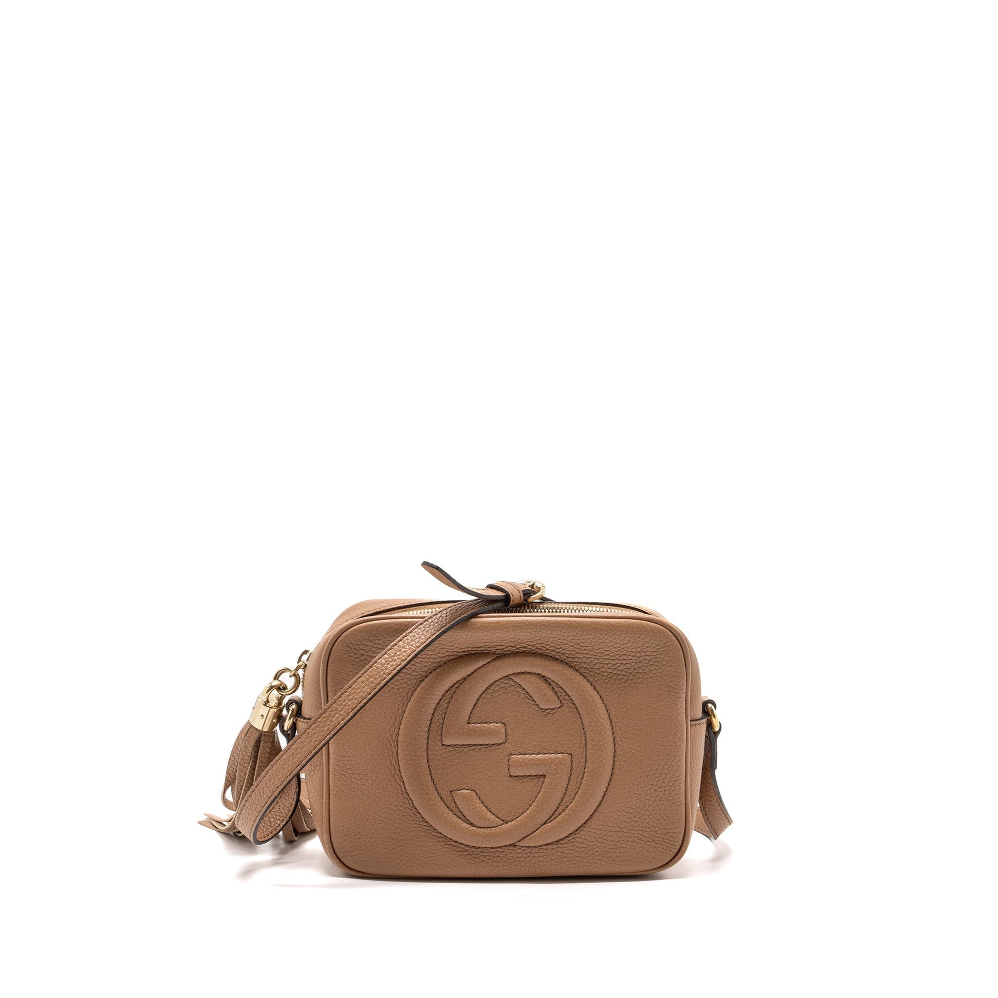 Gucci Disco Soho Bag Calfskin Beige Travel Bag