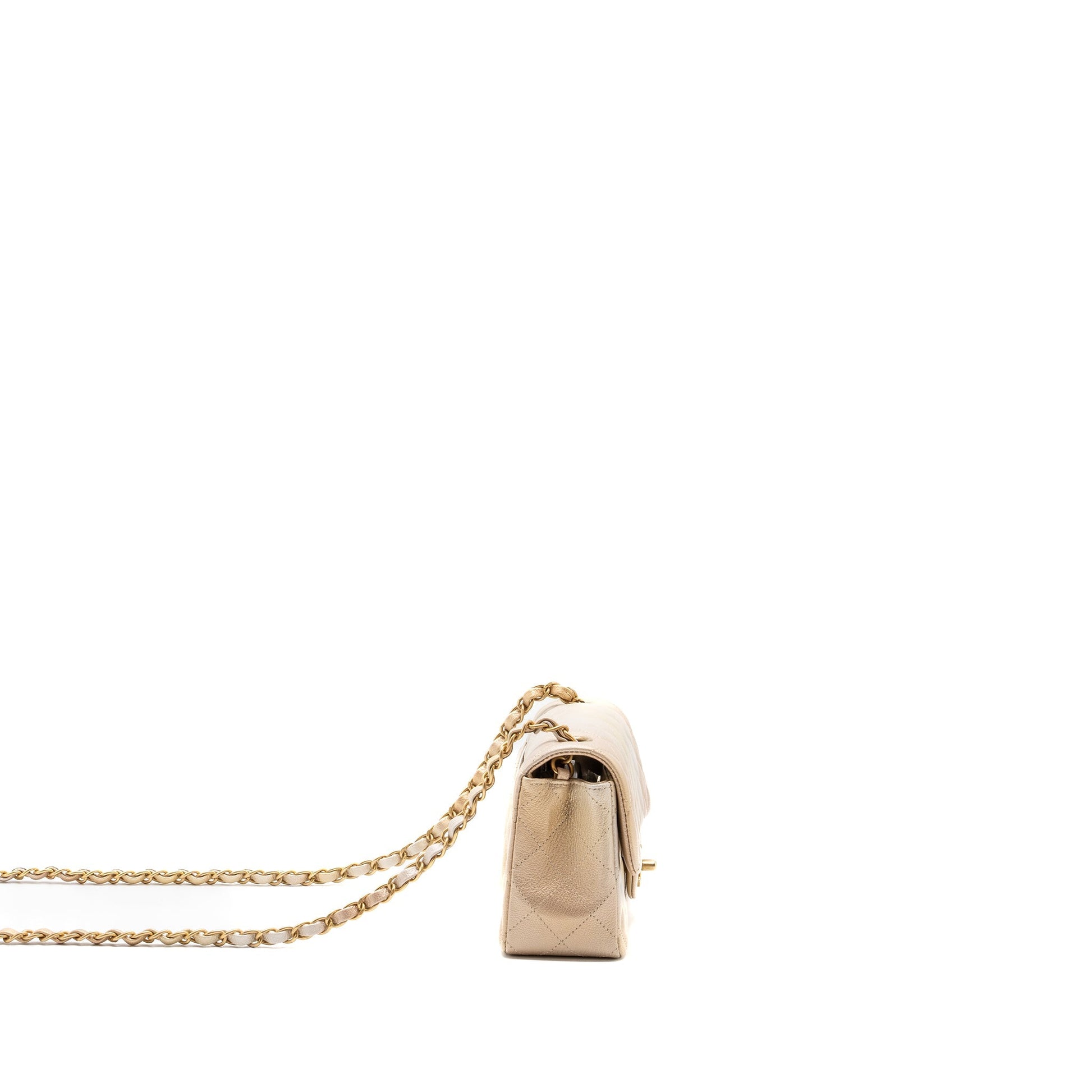 Chanel 22C Rectangular Flap Goatskin OmbrÃ© Brushed Beige Shoulder Bag