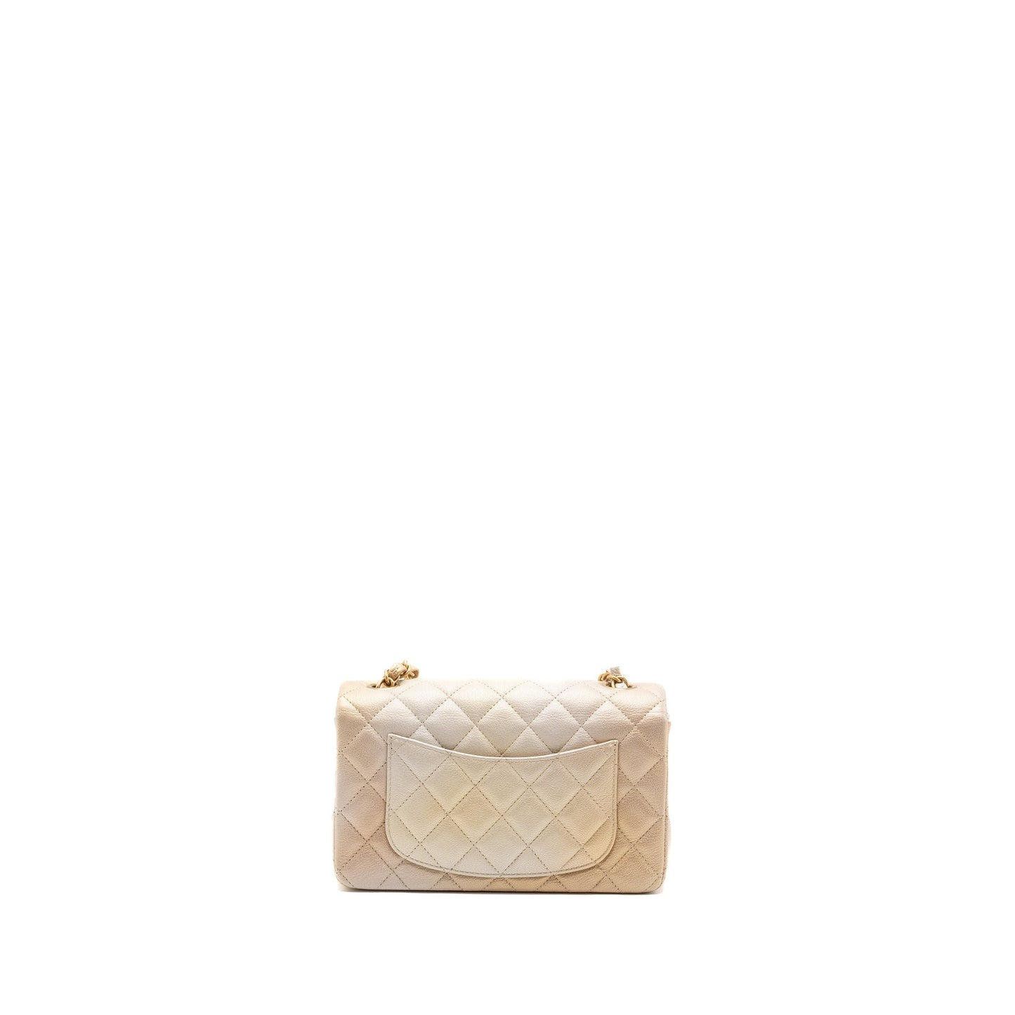 Chanel 22C Rectangular Flap Goatskin OmbrÃ© Brushed Beige Shoulder Bag