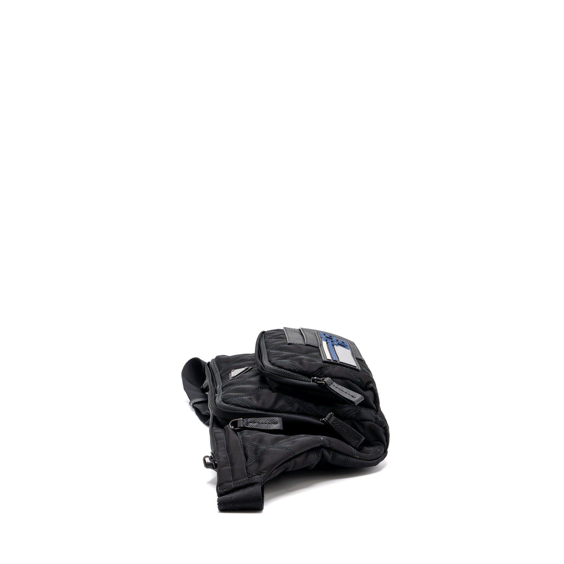Prada Bum Purse Handbag Nylon Black Travel Bag