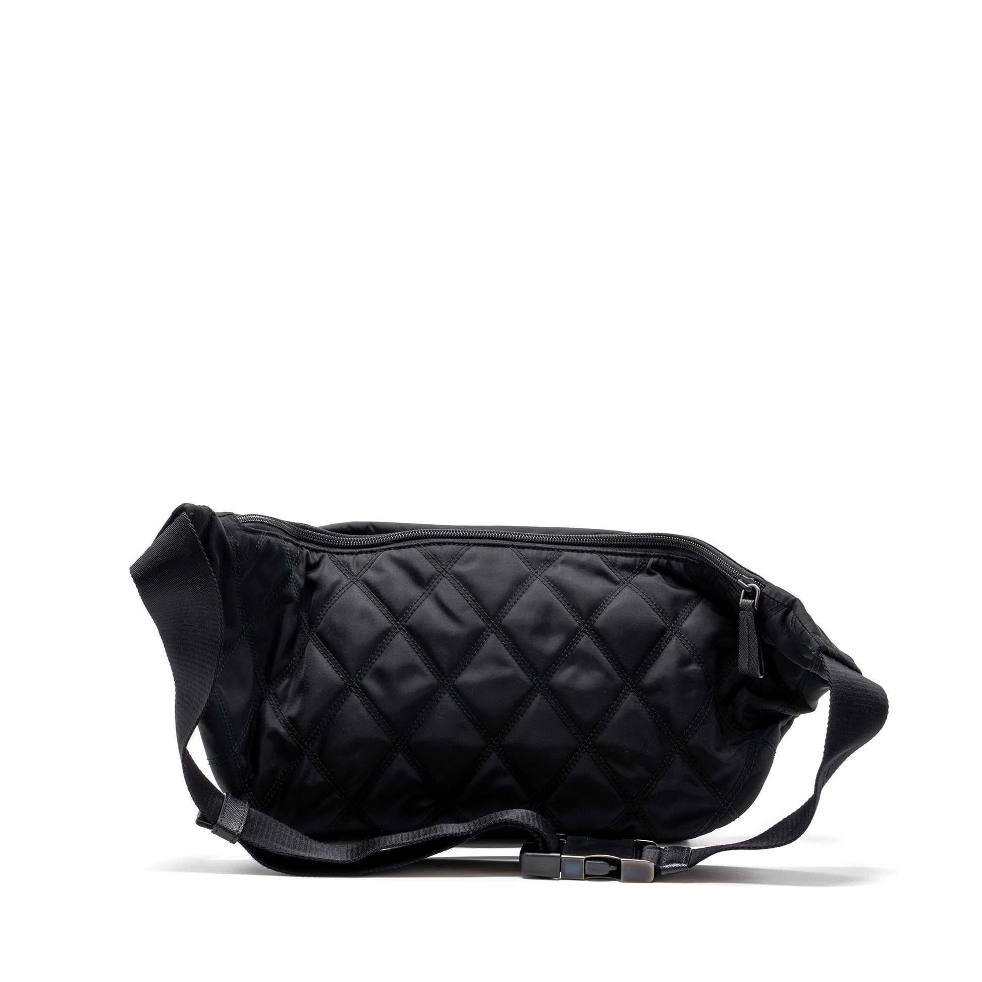 Prada Bum Purse Handbag Nylon Black Travel Bag