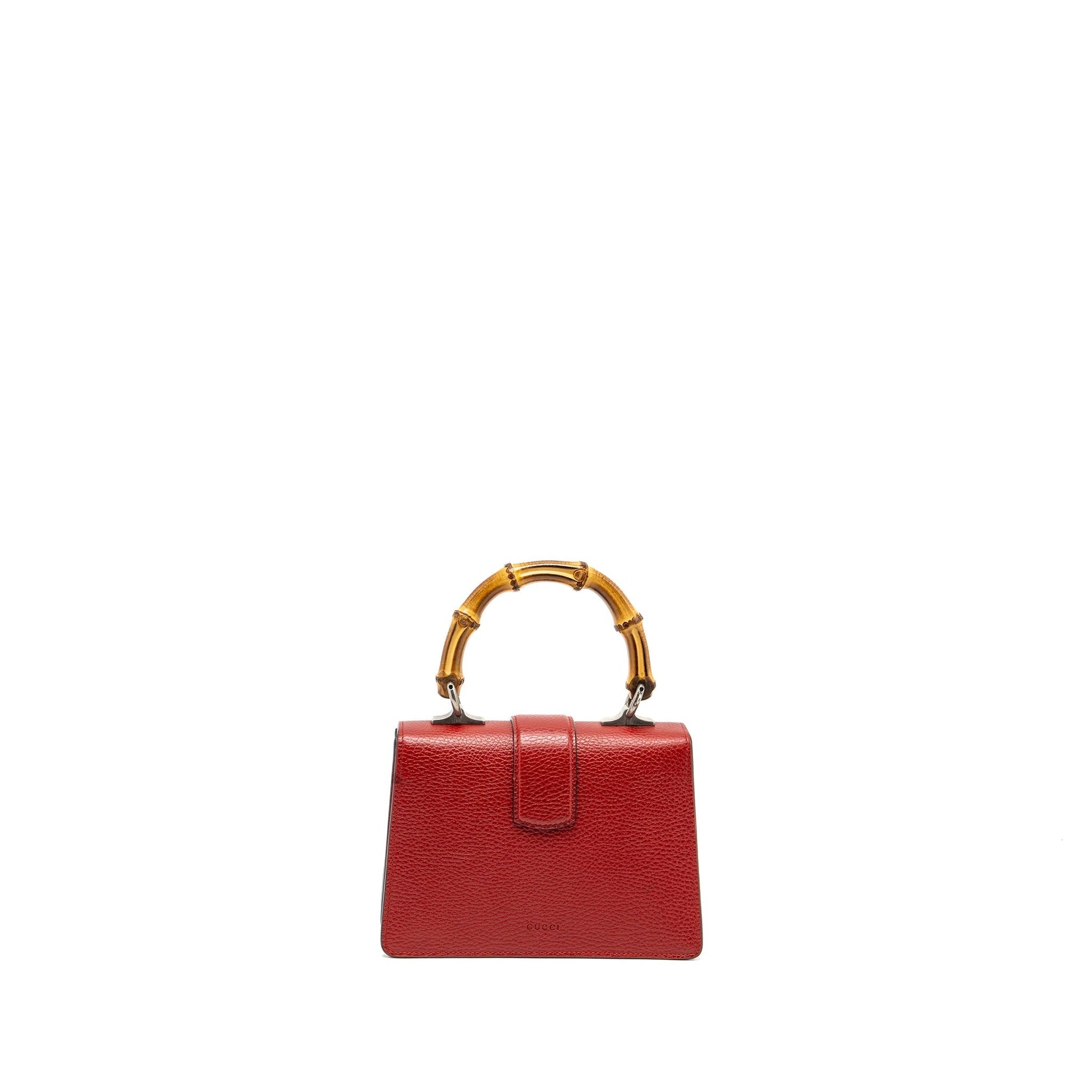 Gucci Dionysus Bamboo Handle Bag Calfskin Shw Red Small Travel Bag