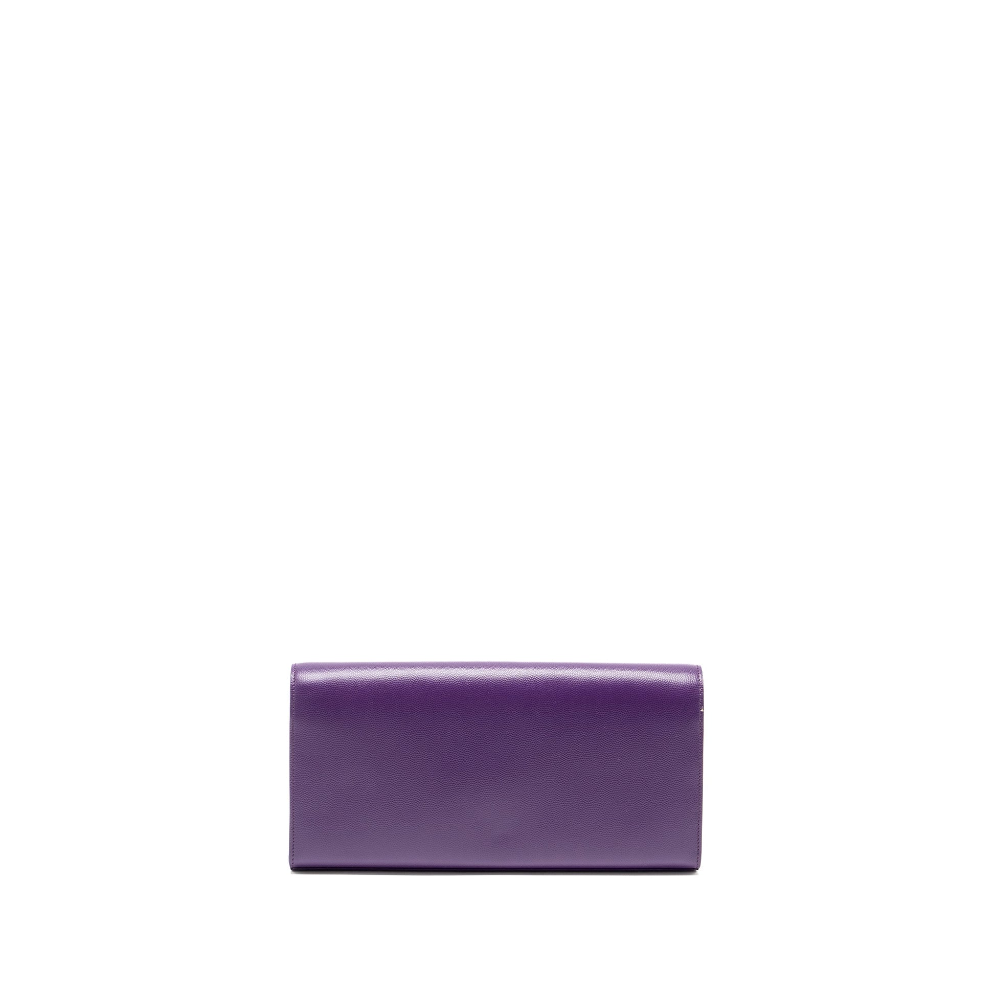 YSL Saint Laurent Saint Laurent Kate Clutch Calfskin Purple Clutch Bag