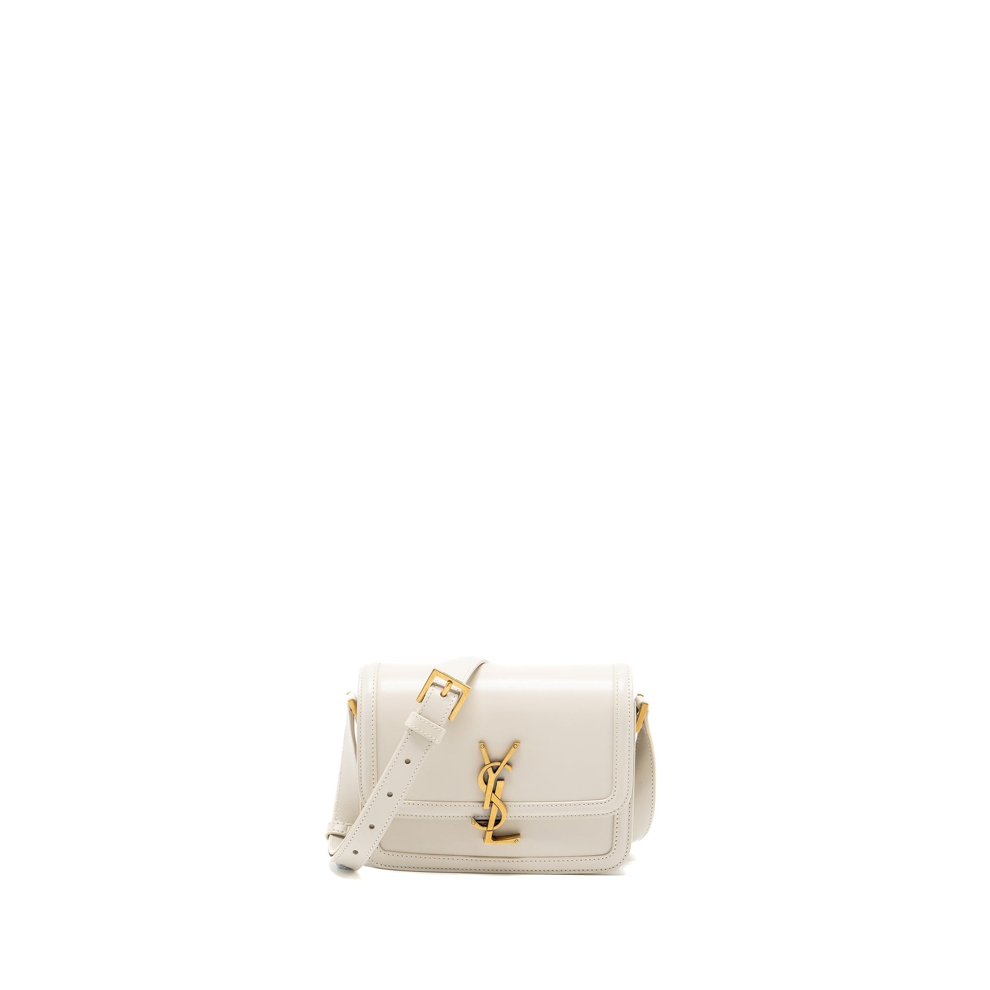 YSL Saint Laurent Solferino Satchel Crossbody Purse White Small Crossbody Bag