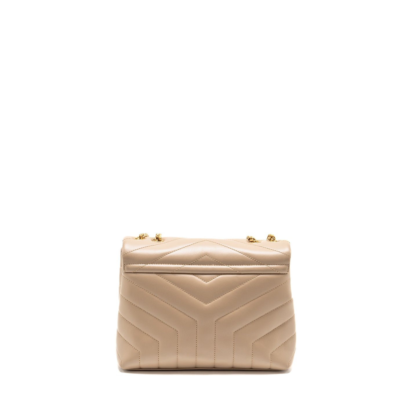 YSL Saint Laurent Lou Lou Purse Calfskin Shoulder Bag Beige Mini