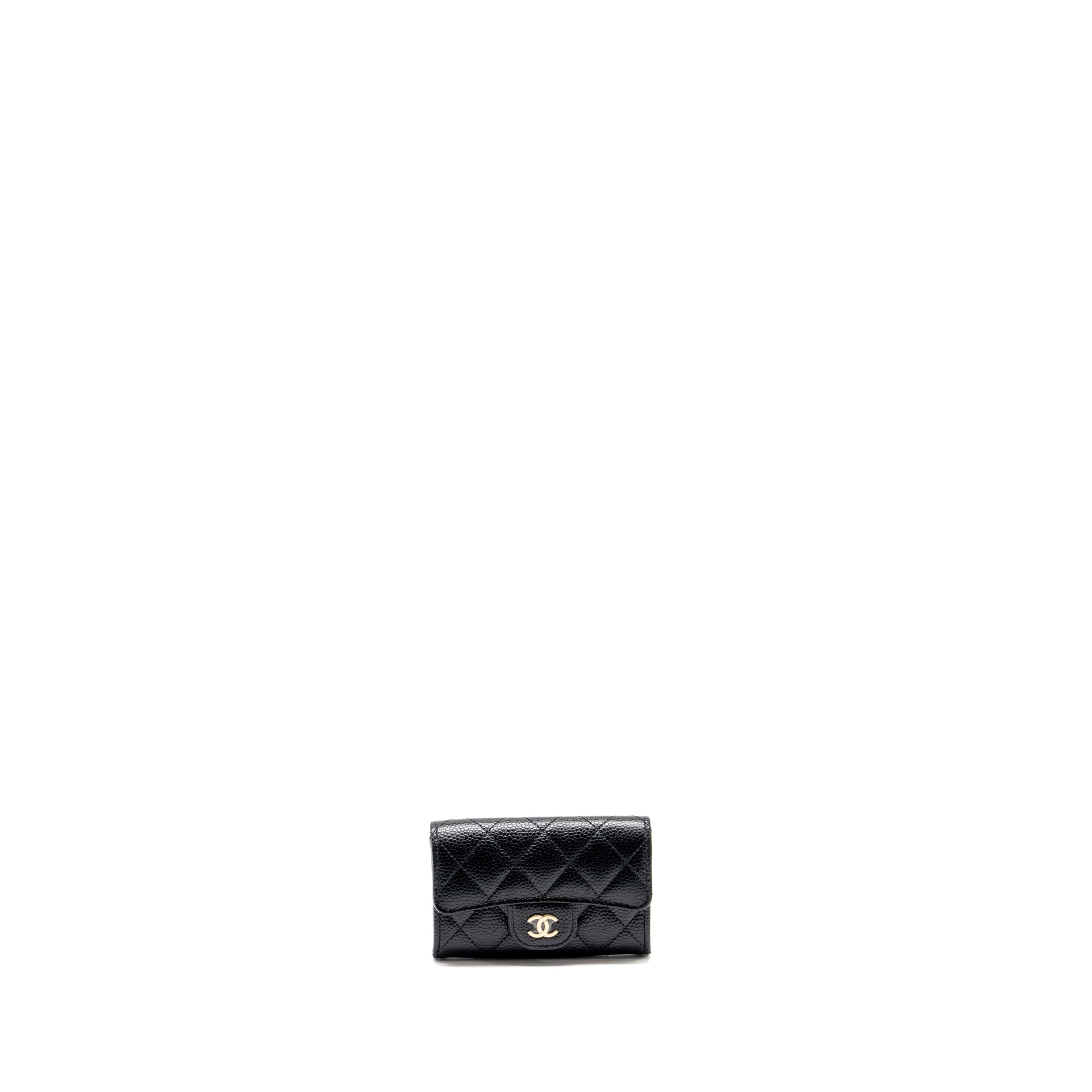 Chanel Classic flap card holder caviar GHW Black Wallet Case Microchip 11