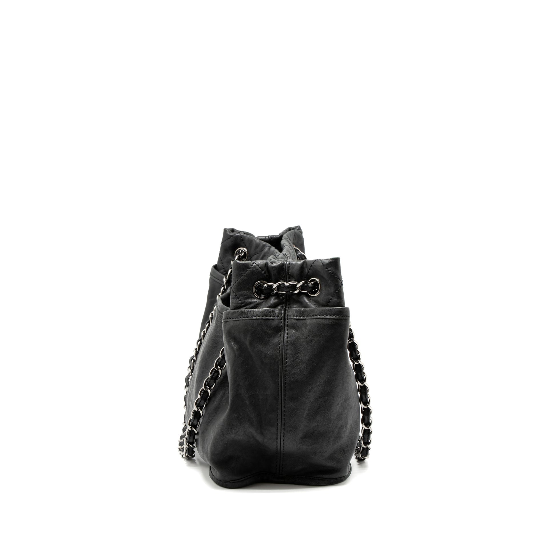 Chanel Calfskin SHW Black Tote Bag
