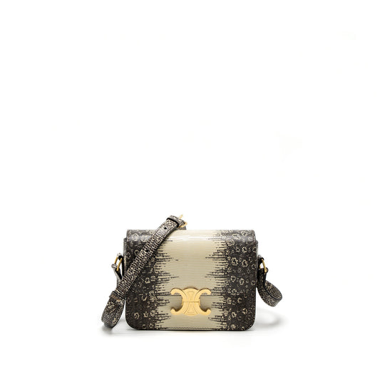 Celine Teen Triomphe Purse Lizard Natural Colour Handbag Travel Bag