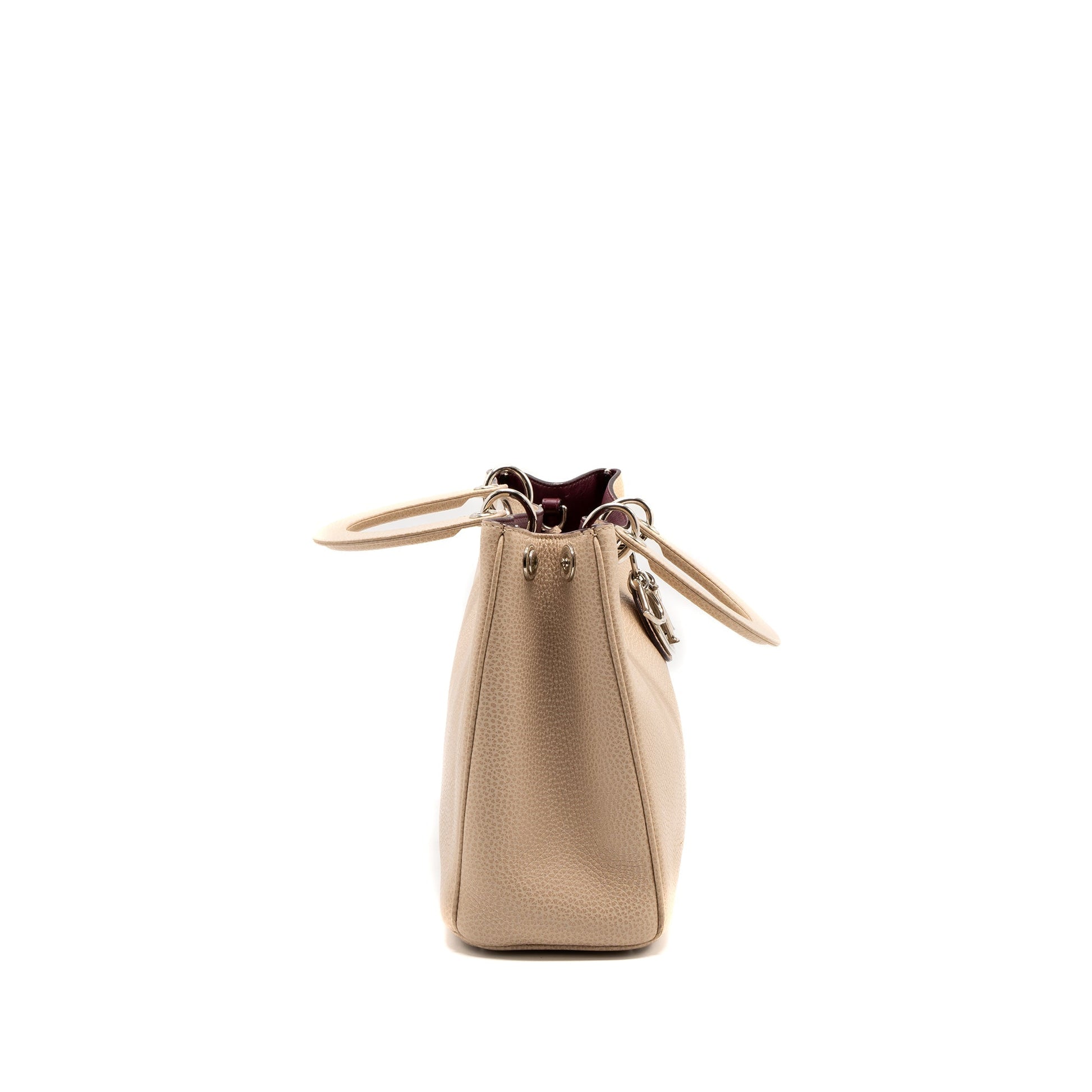 Dior issimo Purse Calfskin Handbag Beige Pink Travel Bag