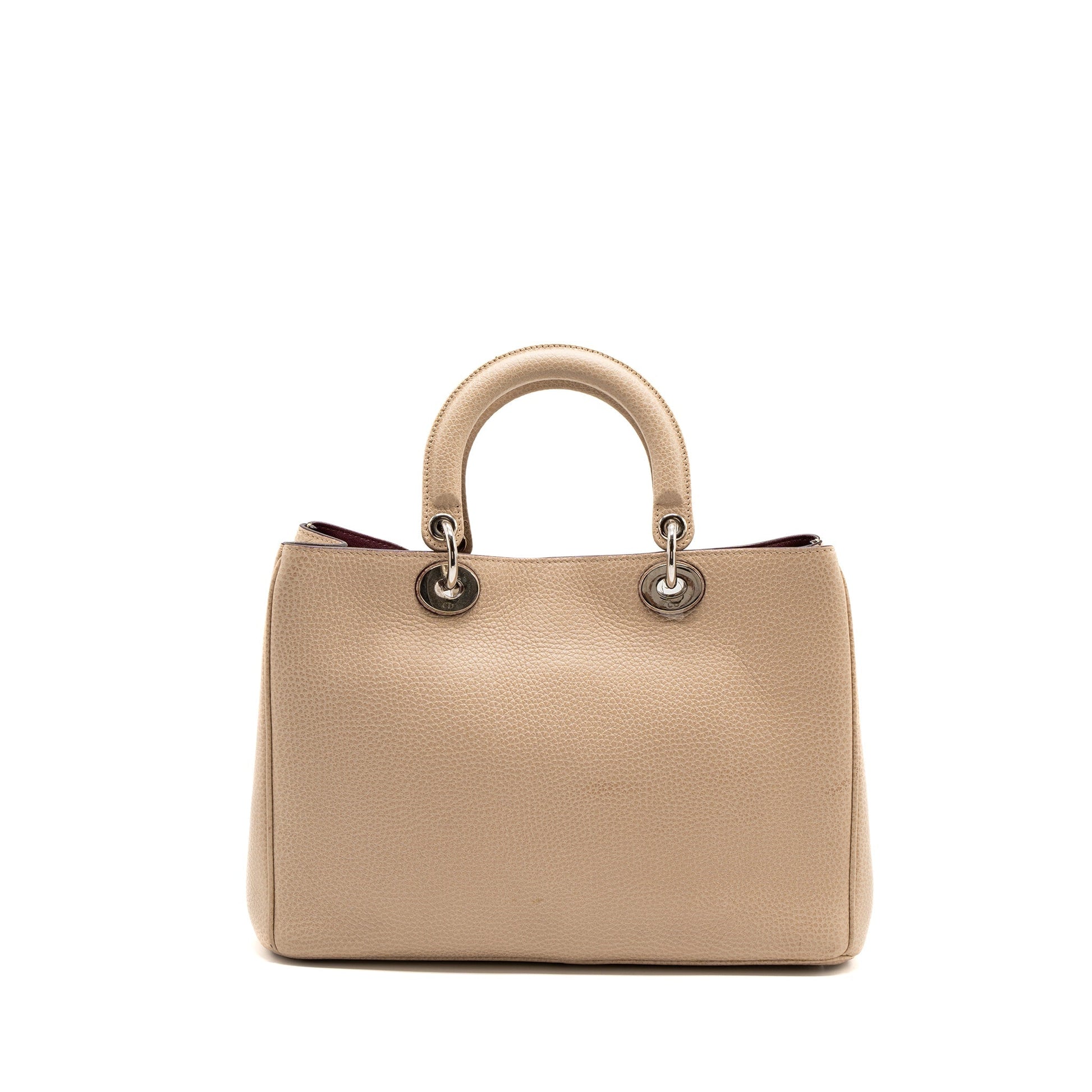 Dior issimo Purse Calfskin Handbag Beige Pink Travel Bag