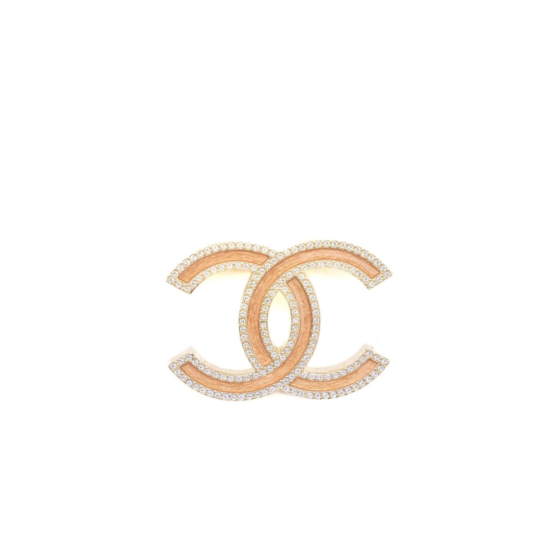 Chanel Giant CC Logo Light Tone Pink Gold Handbag