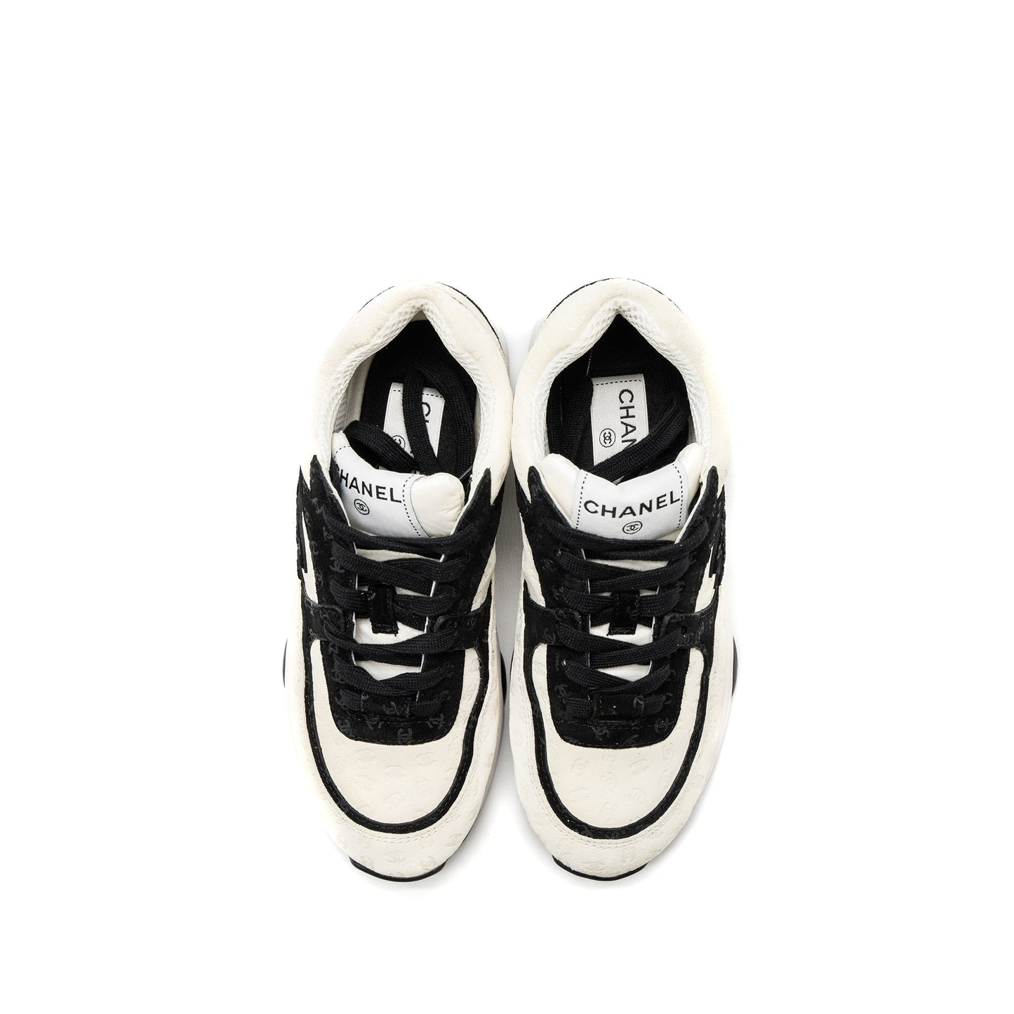 Chanel fskin Black White Handbag Black White