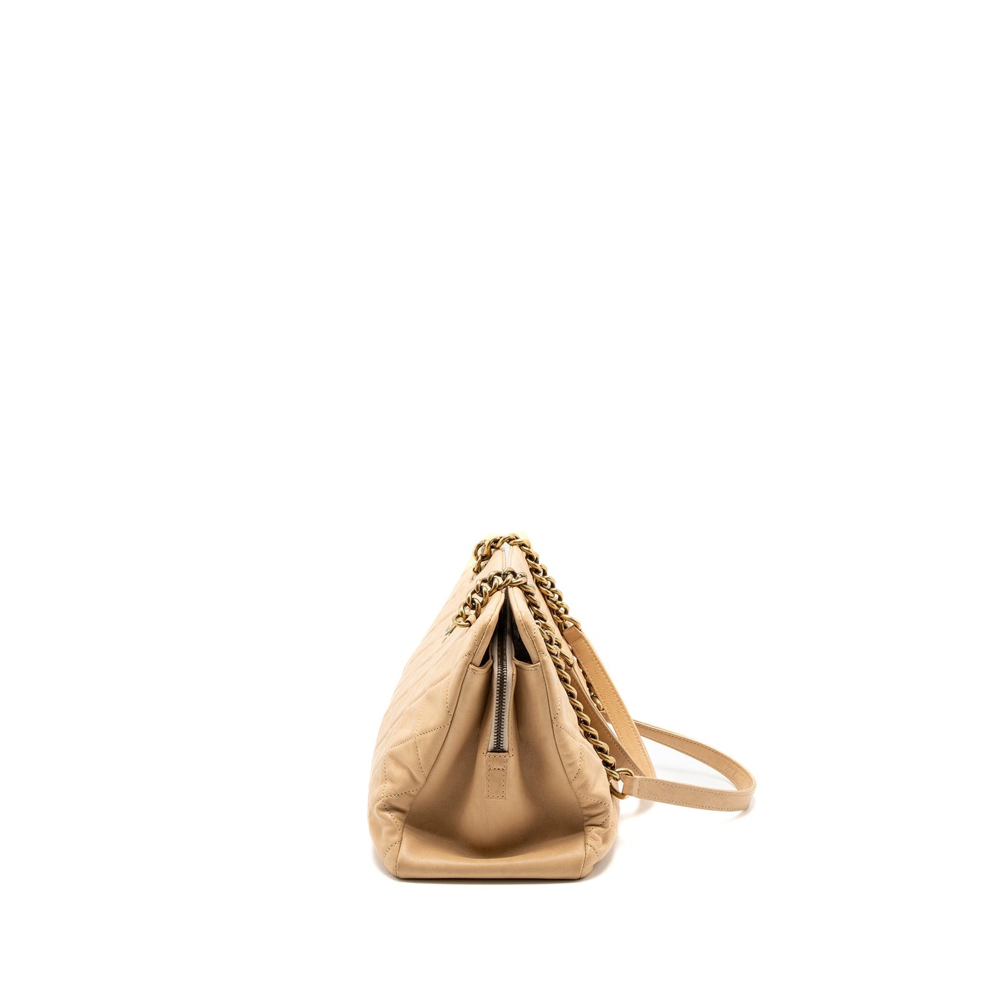 Chanel Shopping Calfskin GHW Beige Tote Bag