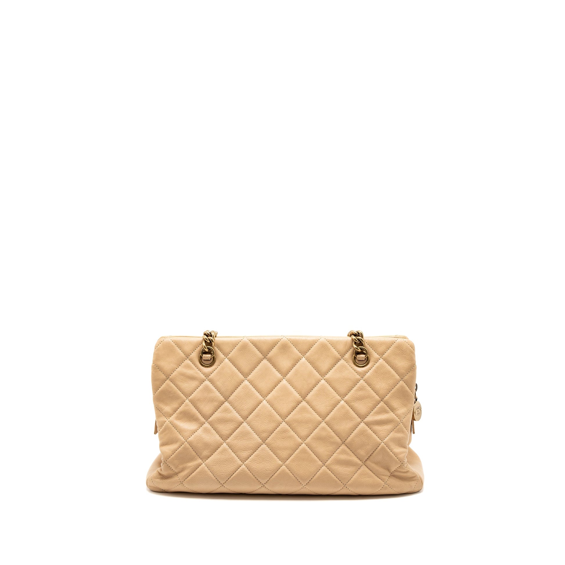 Chanel Shopping Calfskin GHW Beige Tote Bag
