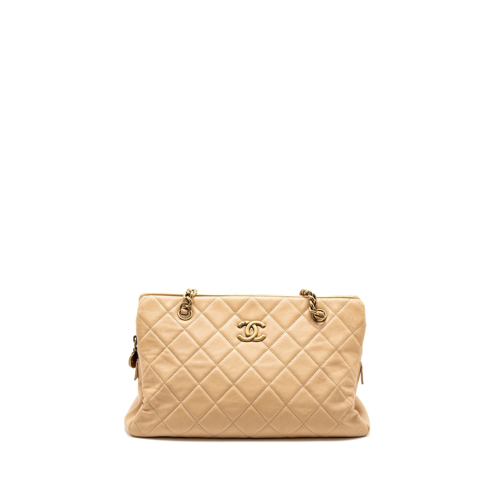 Chanel Shopping Calfskin GHW Beige Tote Bag