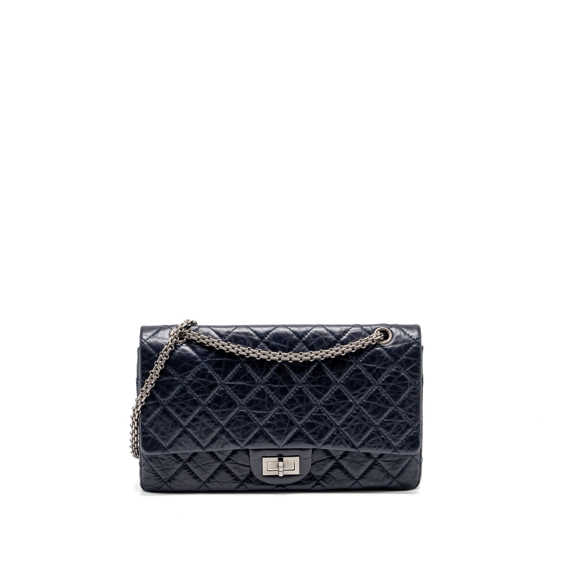 Chanel Maxi 2.55 Reissue flap aged calfskin Blue Shoulder Bag