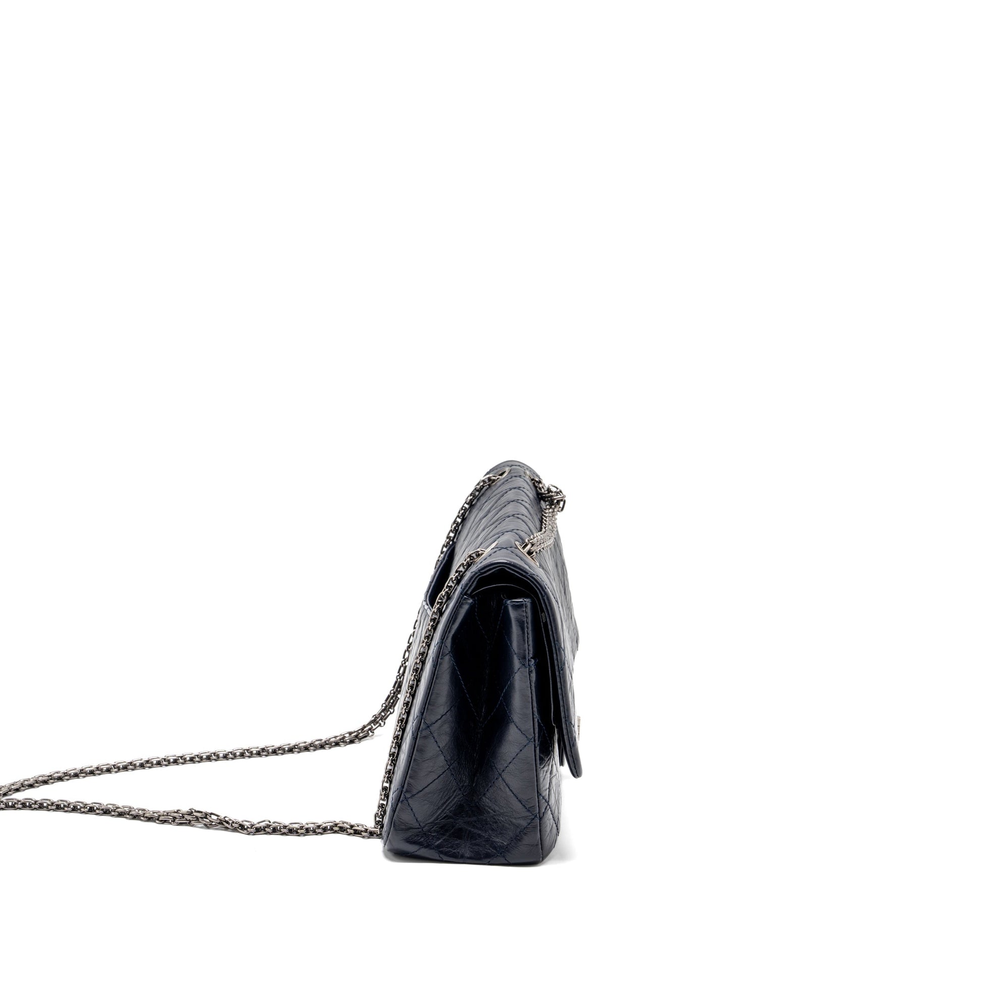 Chanel Maxi 2.55 Reissue flap aged calfskin Blue Shoulder Bag