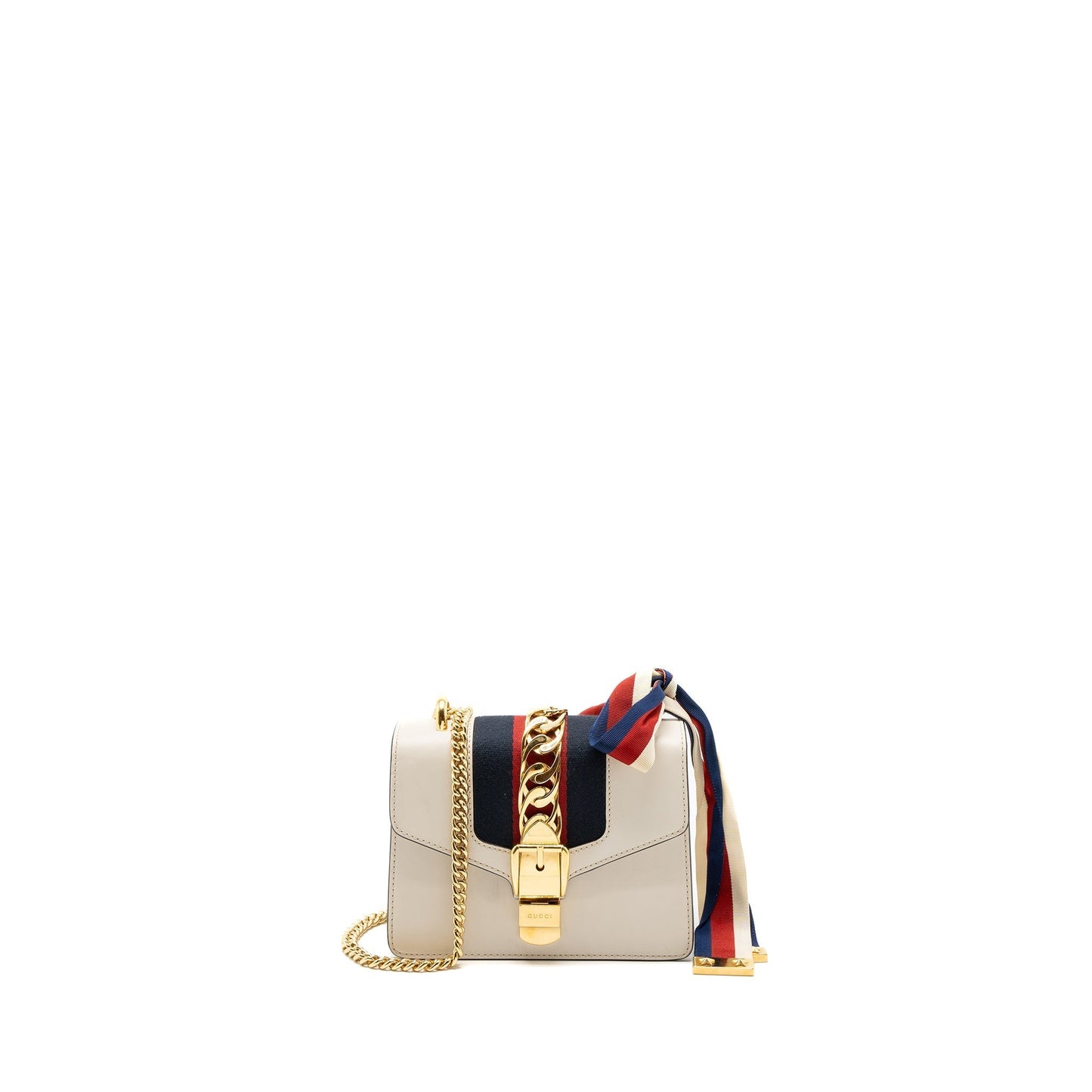 Gucci Sylvie Bag Calfskin Multicolour White Mini Travel Bag