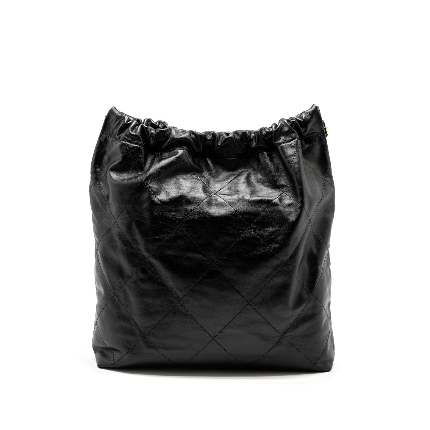 Chanel 22 Shiny Calfskin GHW Microchip Black Handbag 4