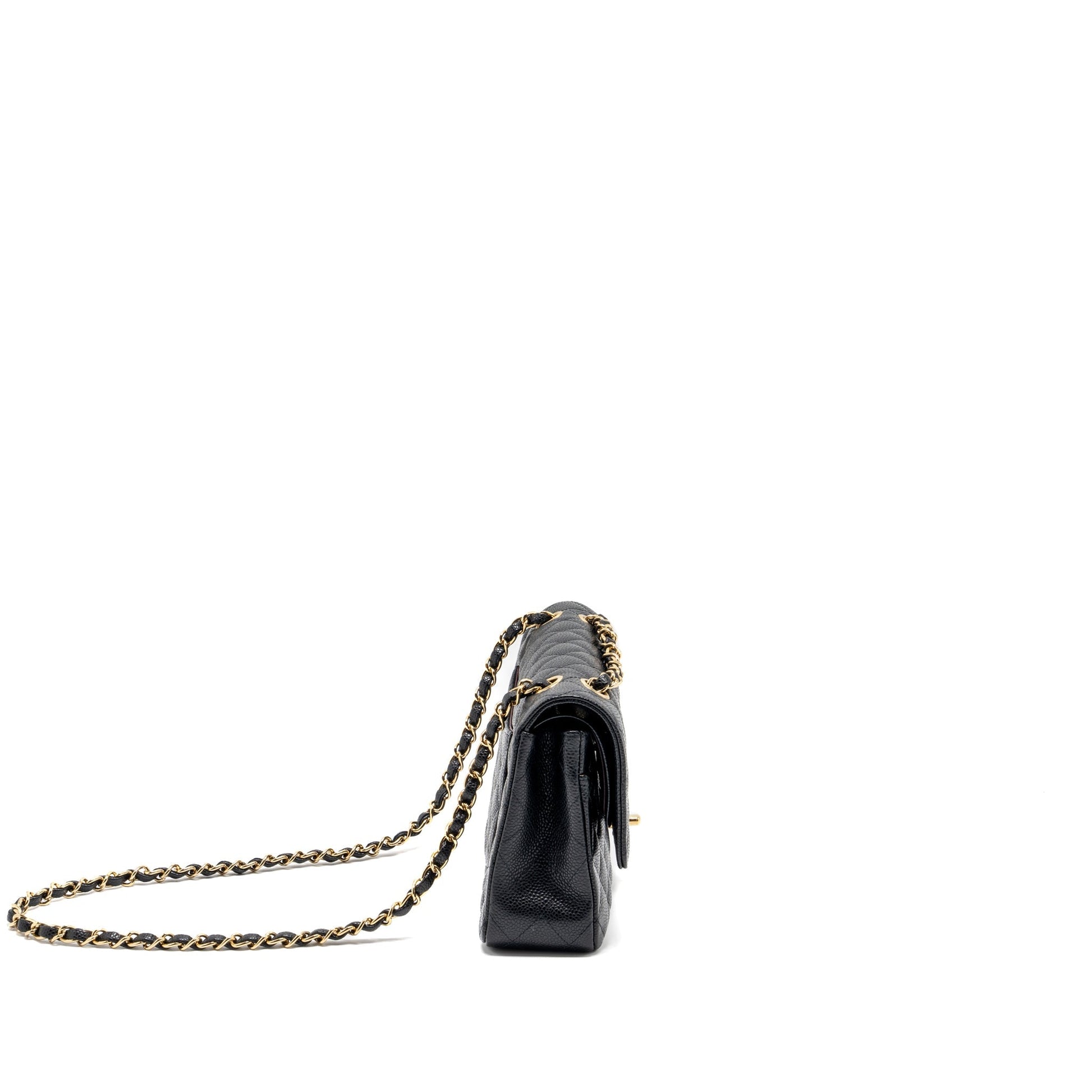 Chanel classic double flap caviar GHW Black Shoulder Bag Ghw 21