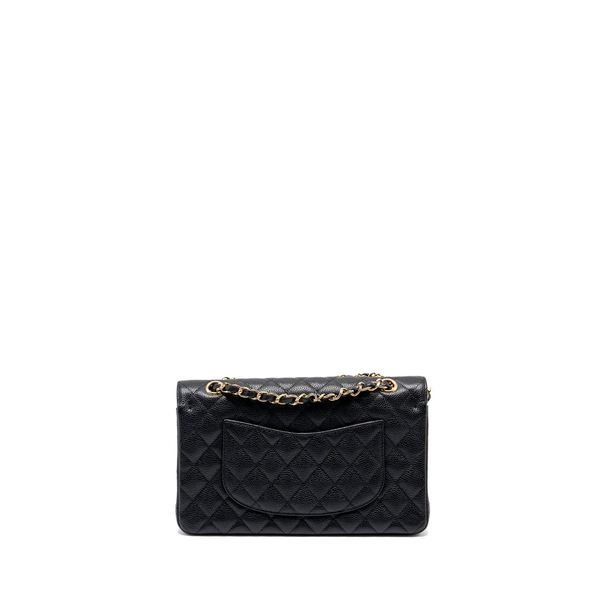 Chanel classic double flap caviar GHW Black Shoulder Bag Ghw 21