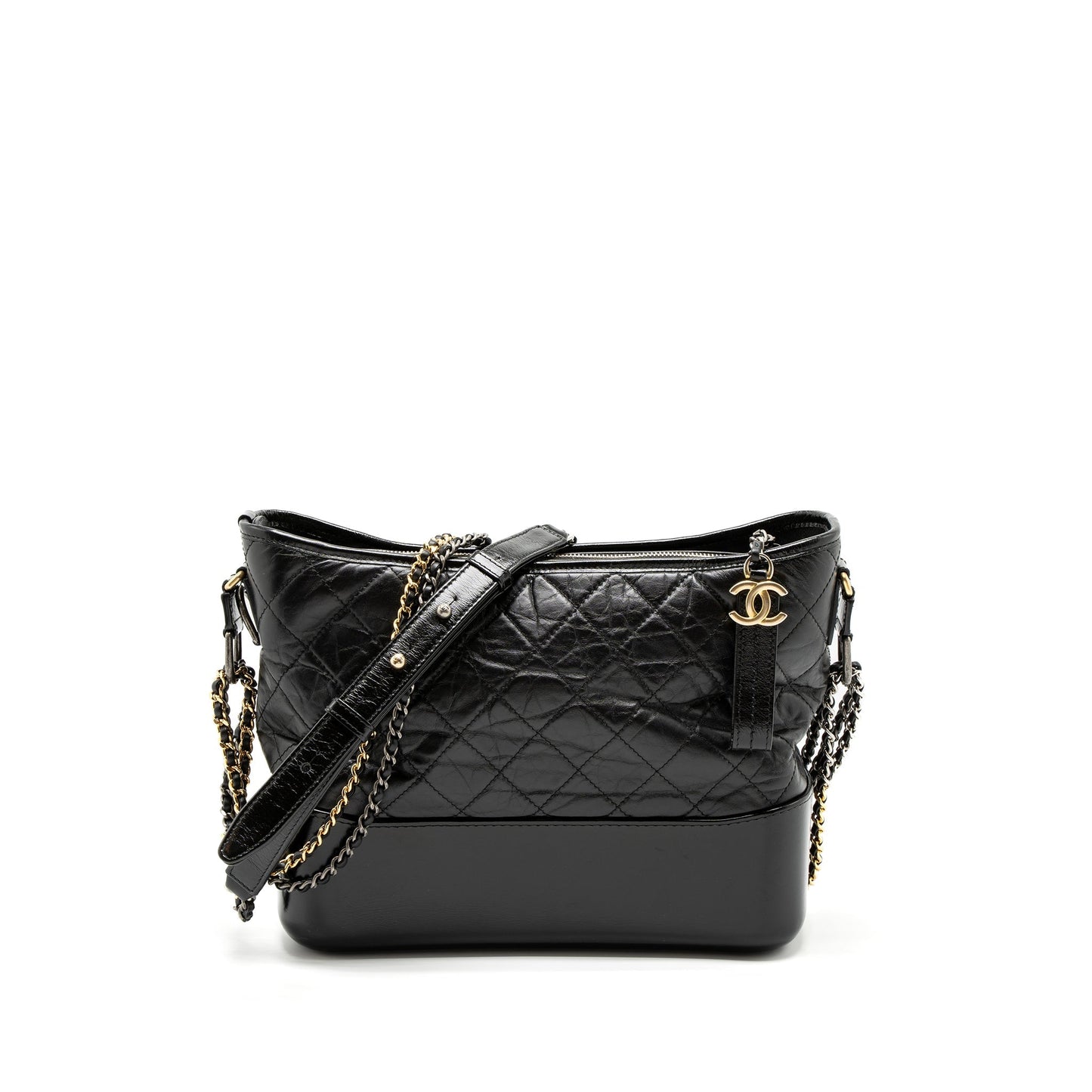 Chanel Gabrielle Hobo Aged Calfskin Hardware Multicolour Black Shoulder Bag Hardware 2