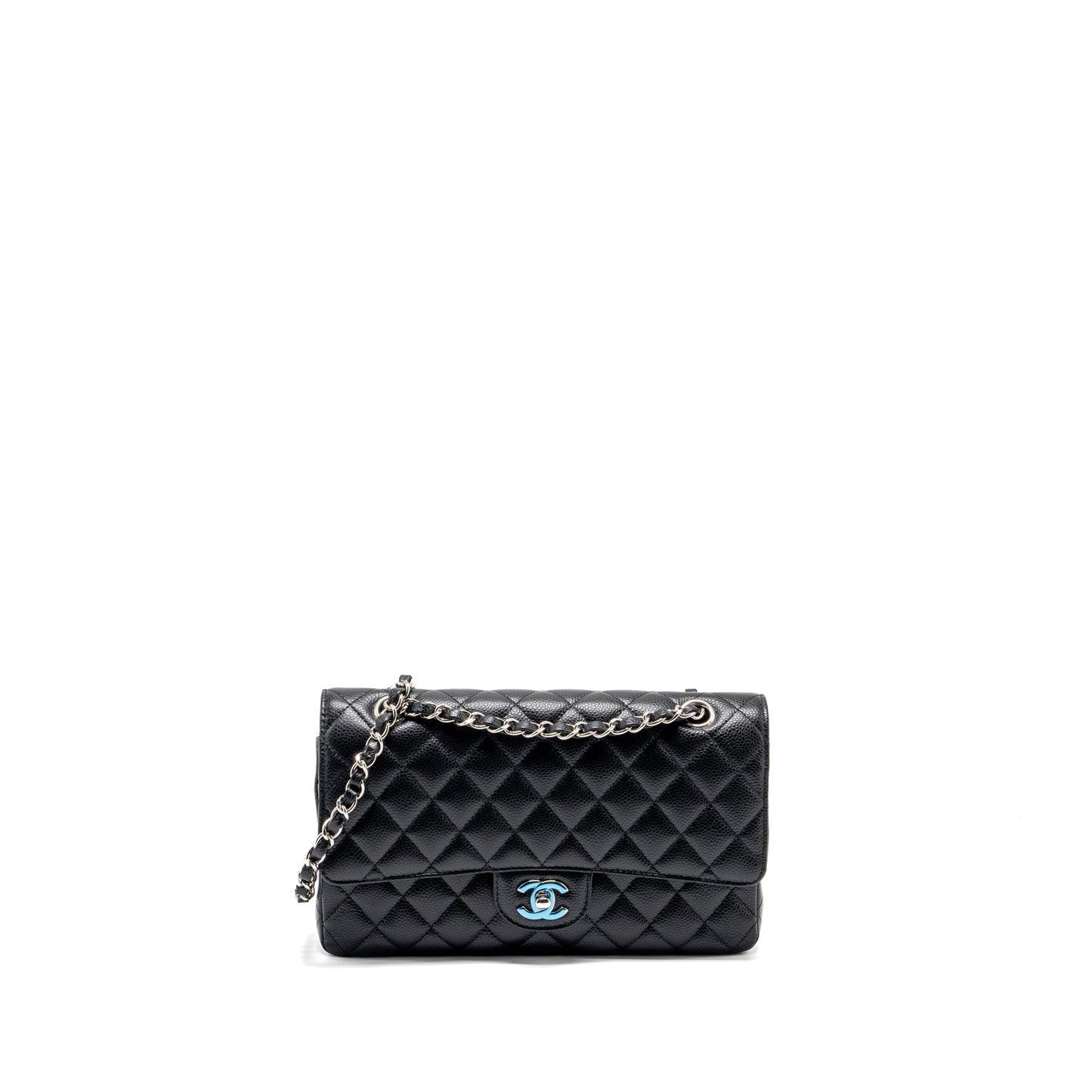 Chanel classic double flap Caviar SHW Black Shoulder Bag Shw 7
