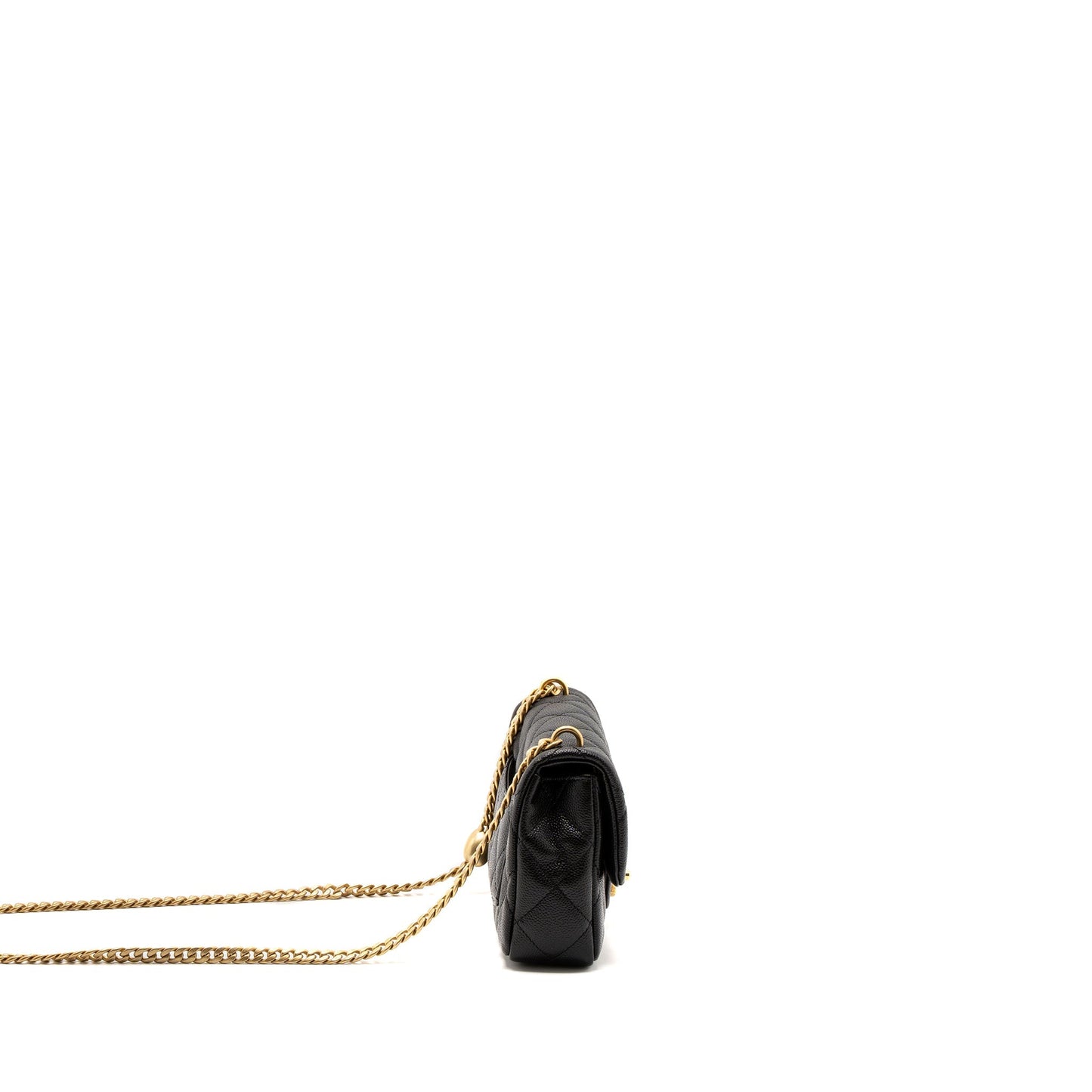 Chanel 23P Coco Love Flap Caviar Brushed Black Shoulder Bag