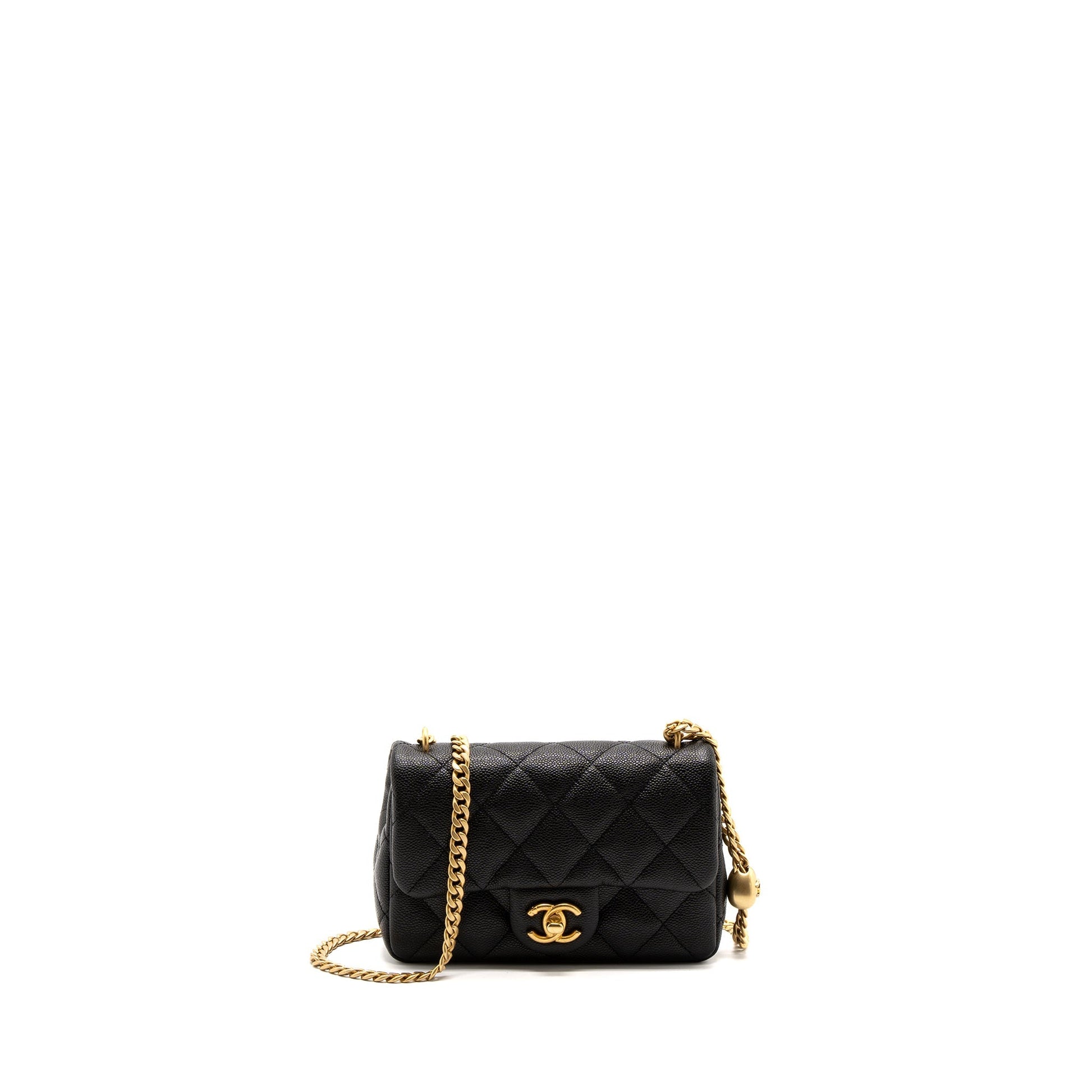 Chanel 23P Coco Love Flap Caviar Brushed Black Shoulder Bag