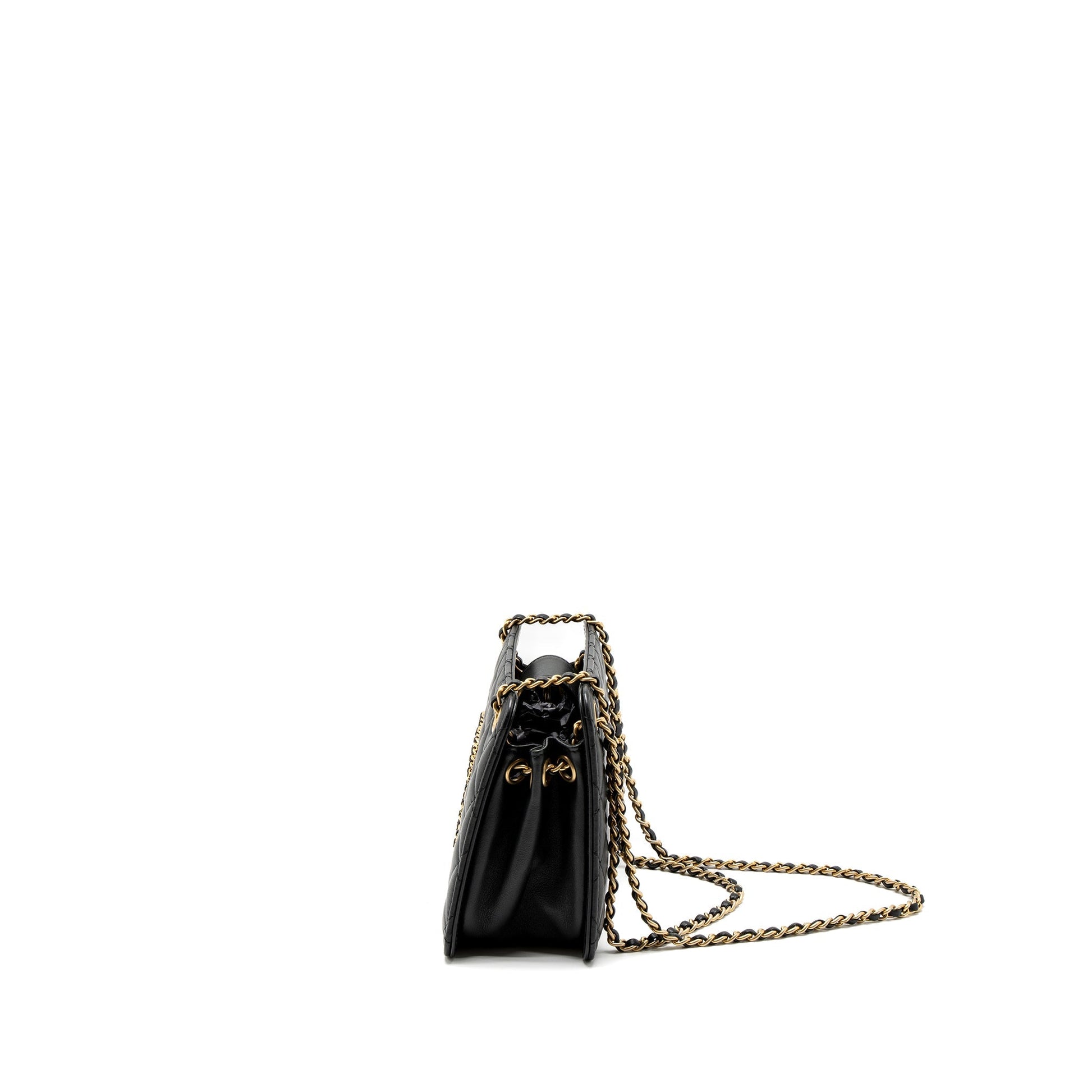 Chanel Giant CC Logo Lambskin GHW Black Tote Bag