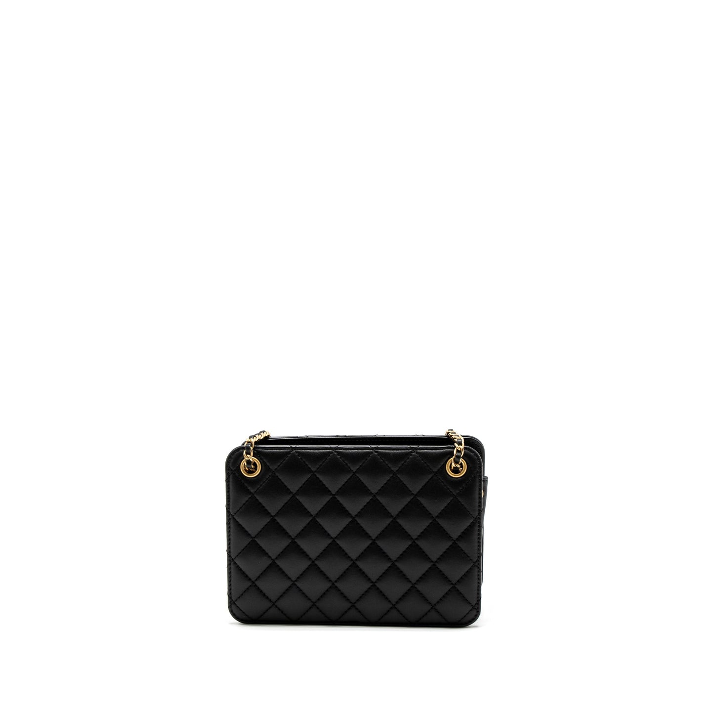 Chanel Giant CC Logo Lambskin GHW Black Tote Bag